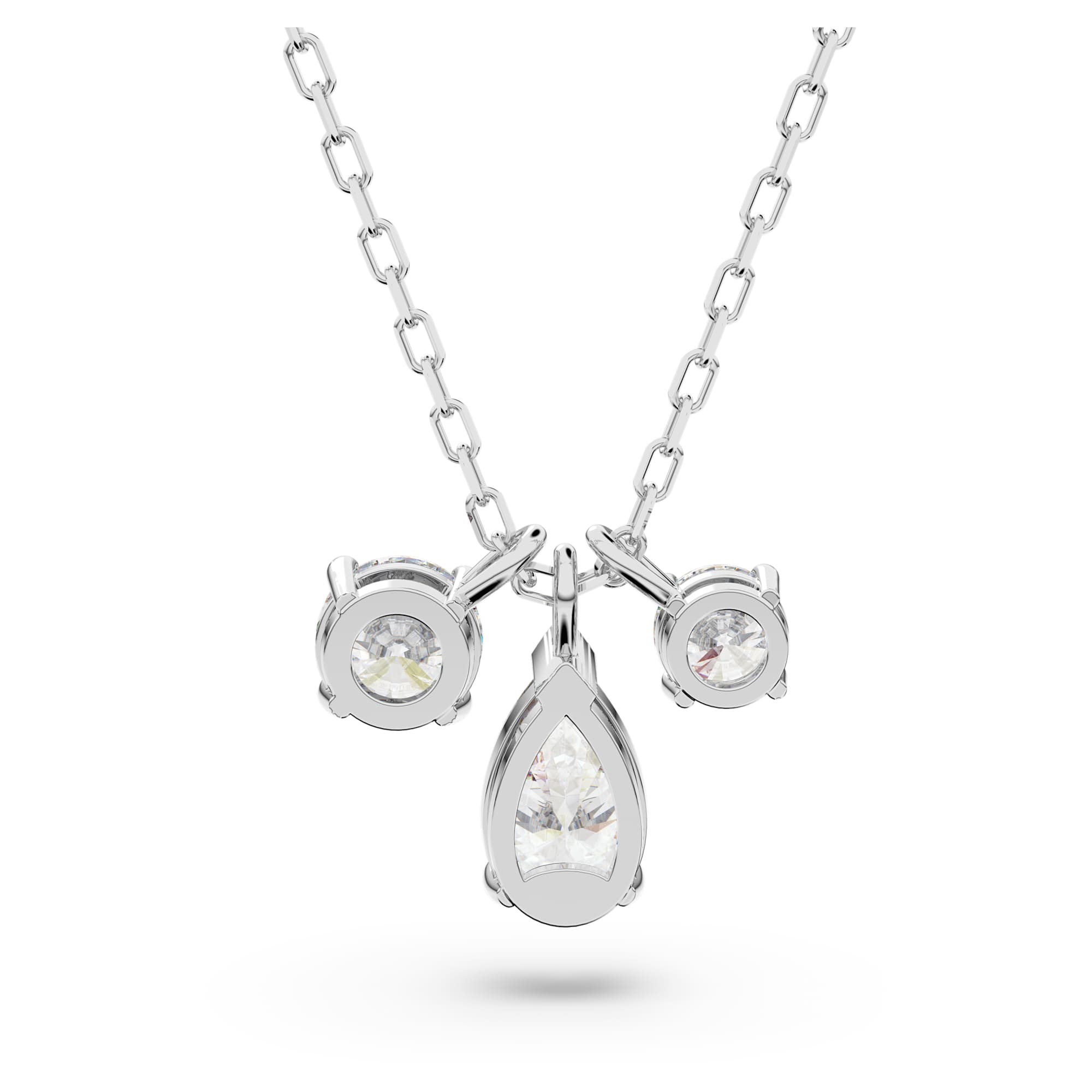 Mesmera - Silver White - Trio - Necklace - Swarovski