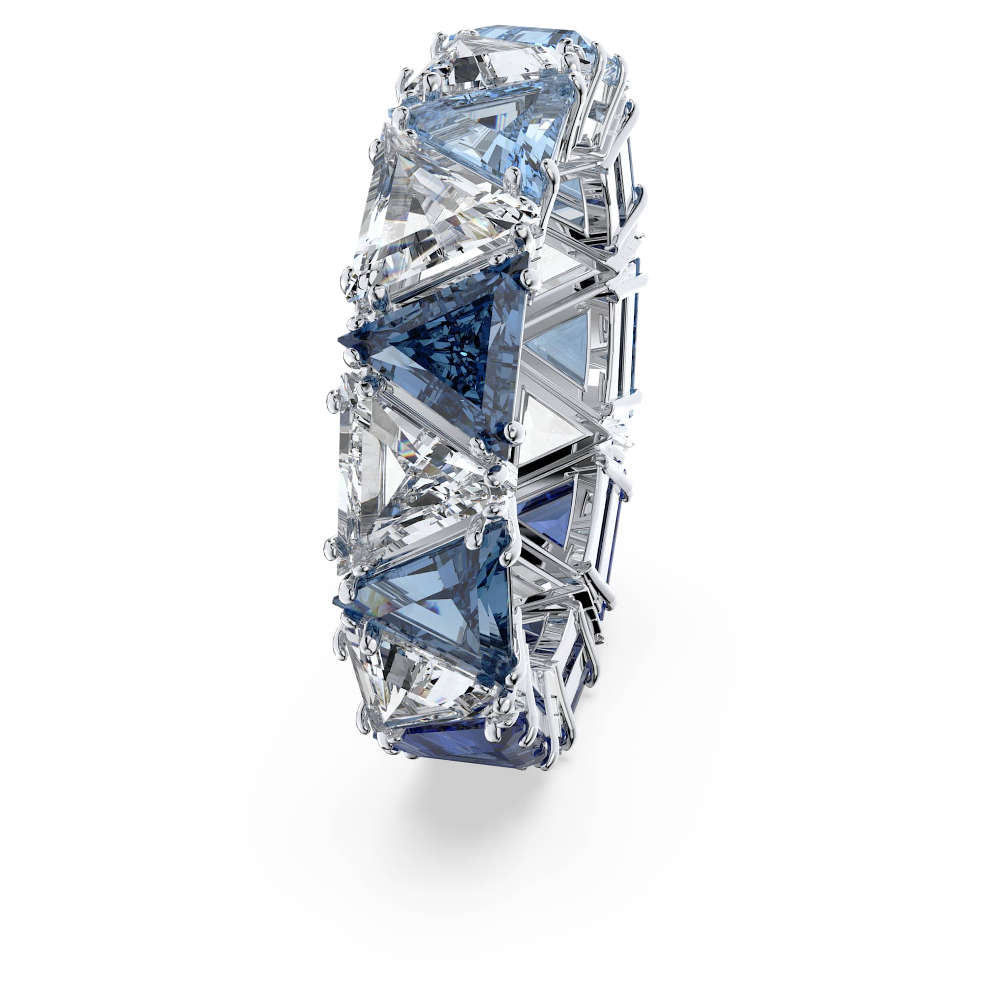 Matrix - Triangle - Bleu Argenté - Bague - Swarovski