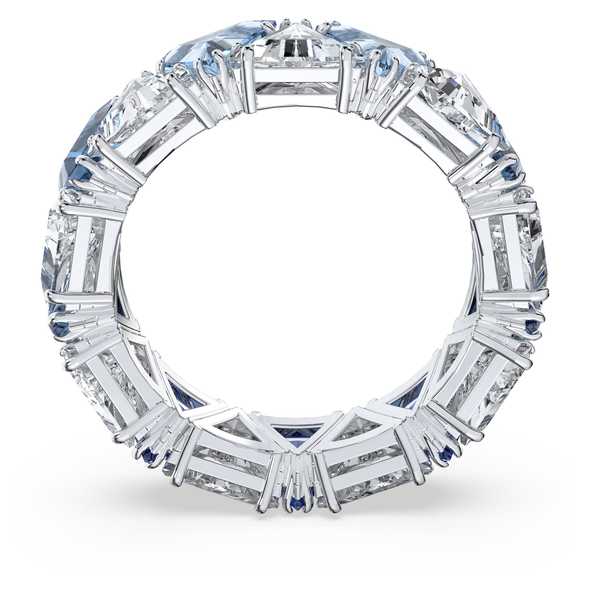 Matrix - Dreieck - Blaues Silber - Ring - Swarovski