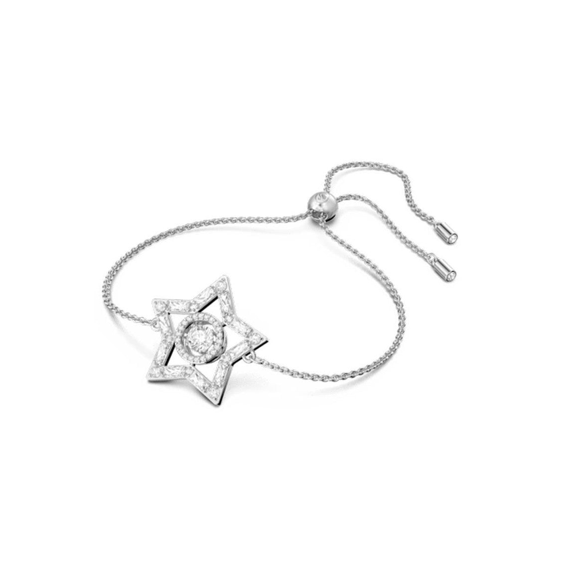 Stella - White Silver - Bracelet - Swarovski