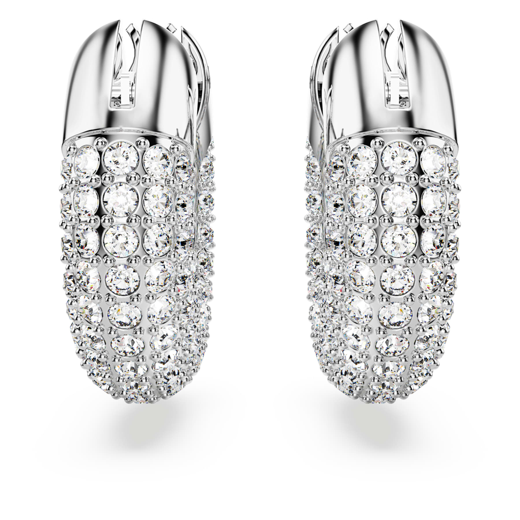 Dextera - White Silver - Earrings - Swarovski