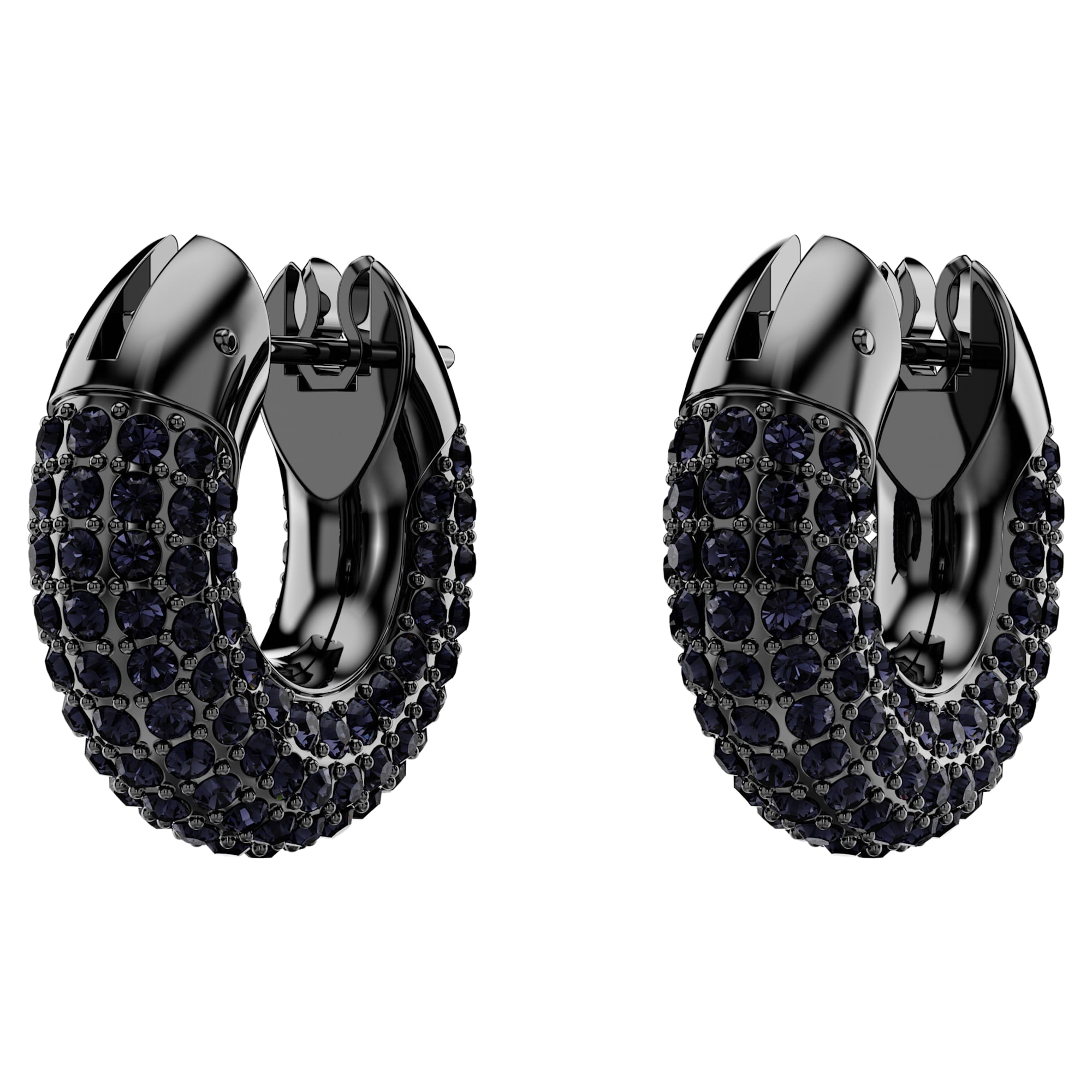 Dextera - Noir - Boucles d'oreilles - Swarovski