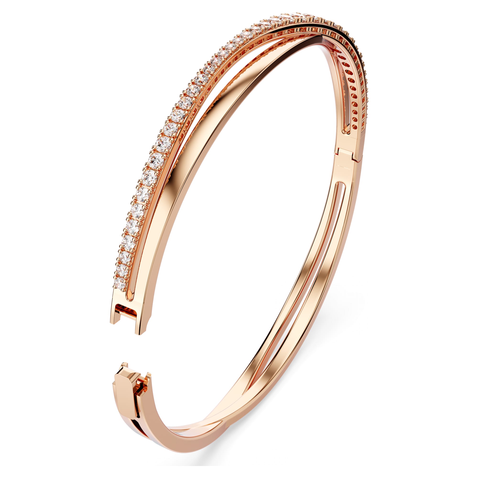 Hyperbola - White Rosé - Bangle - Swarovski