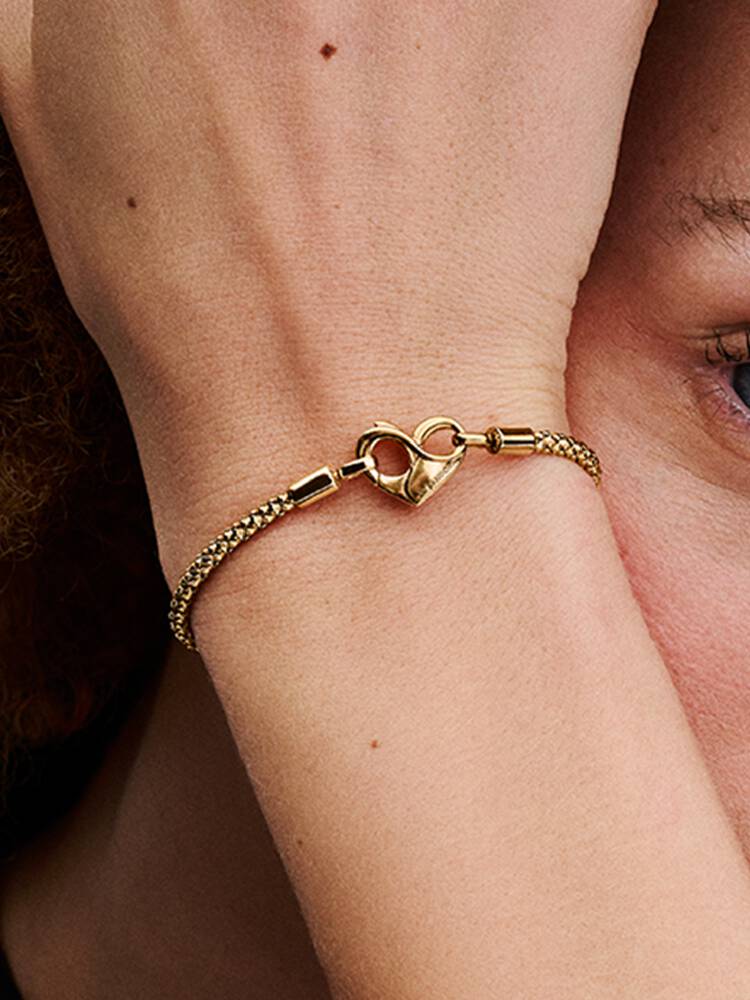 Bracelet Pandora - Chaîne Cloutée Fermoir Cœur | 562731C00