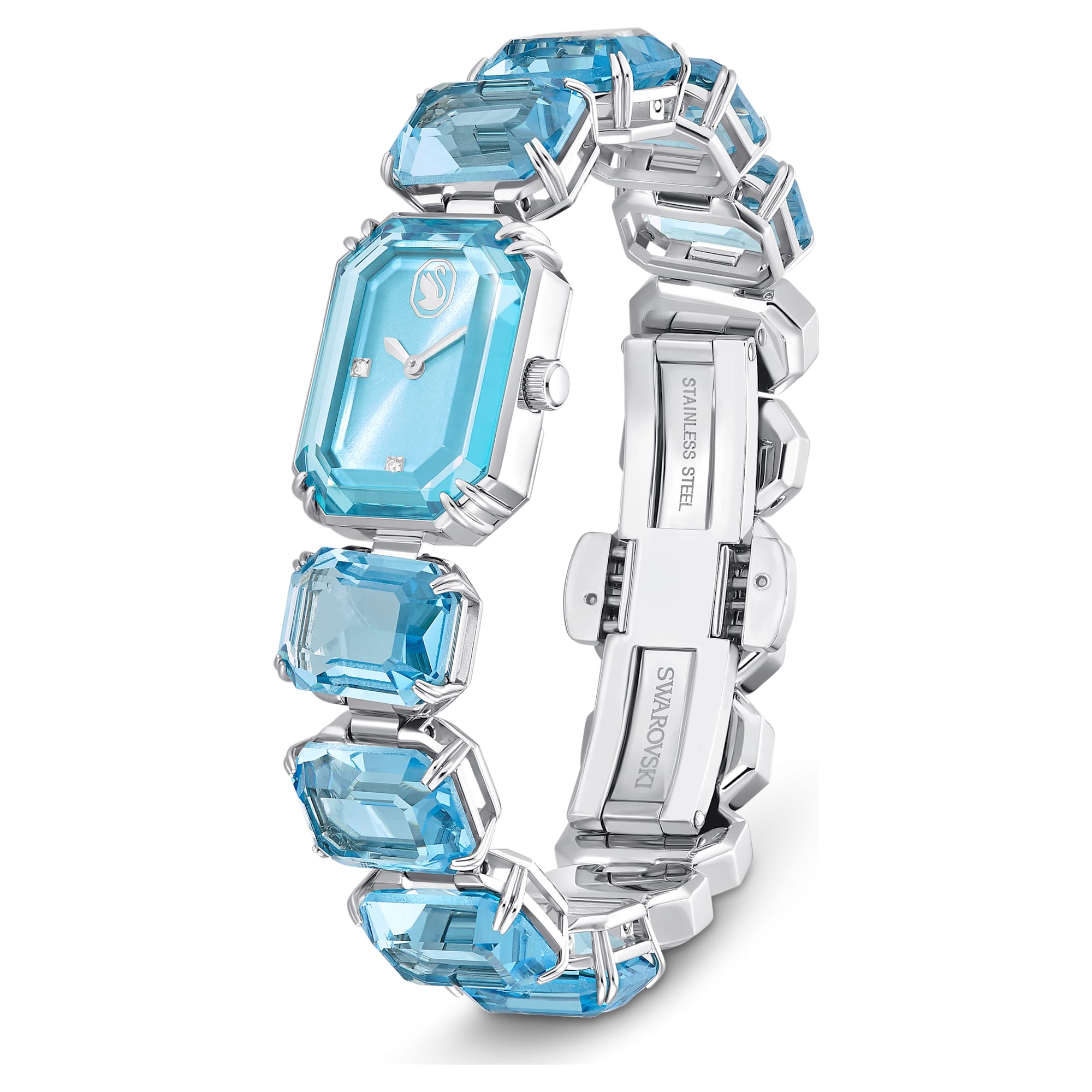 Millenia – Blaues Silber – Uhr – Swarovski