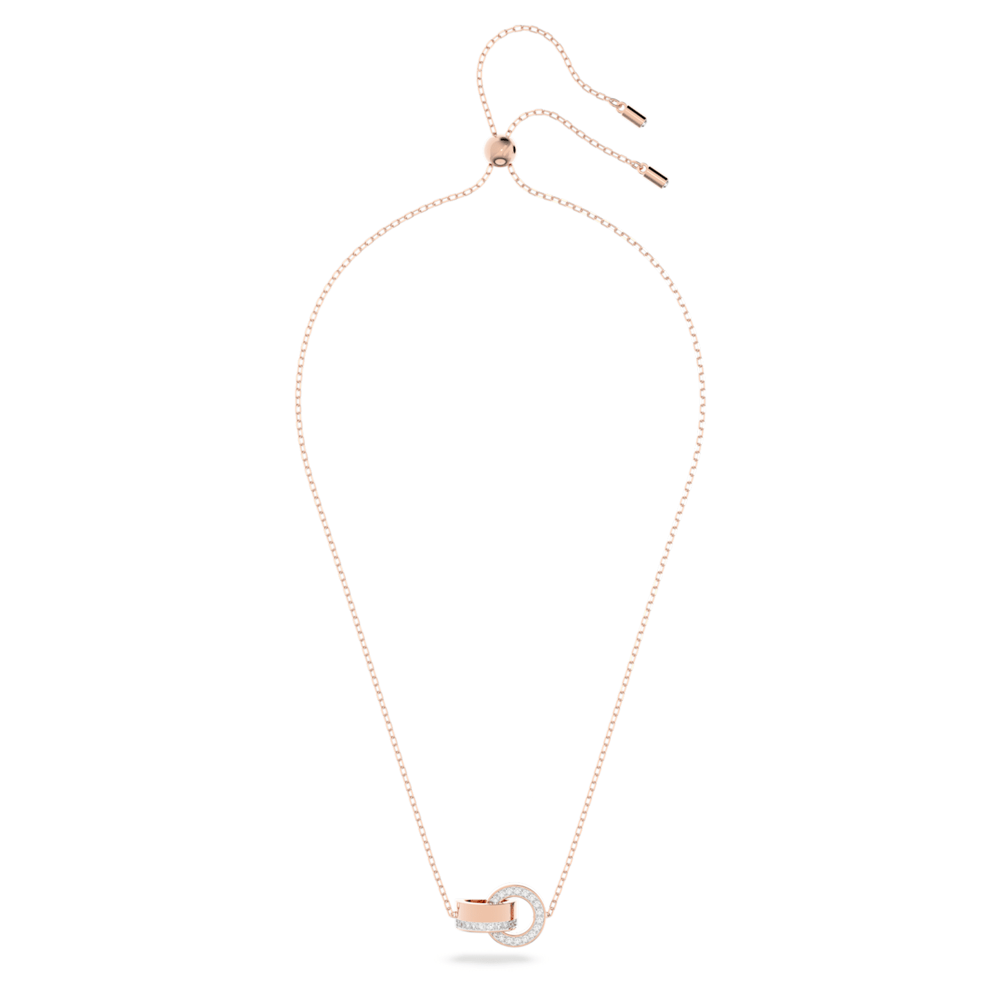 Hohl – Weißes Roségold – Halskette – Swarovski