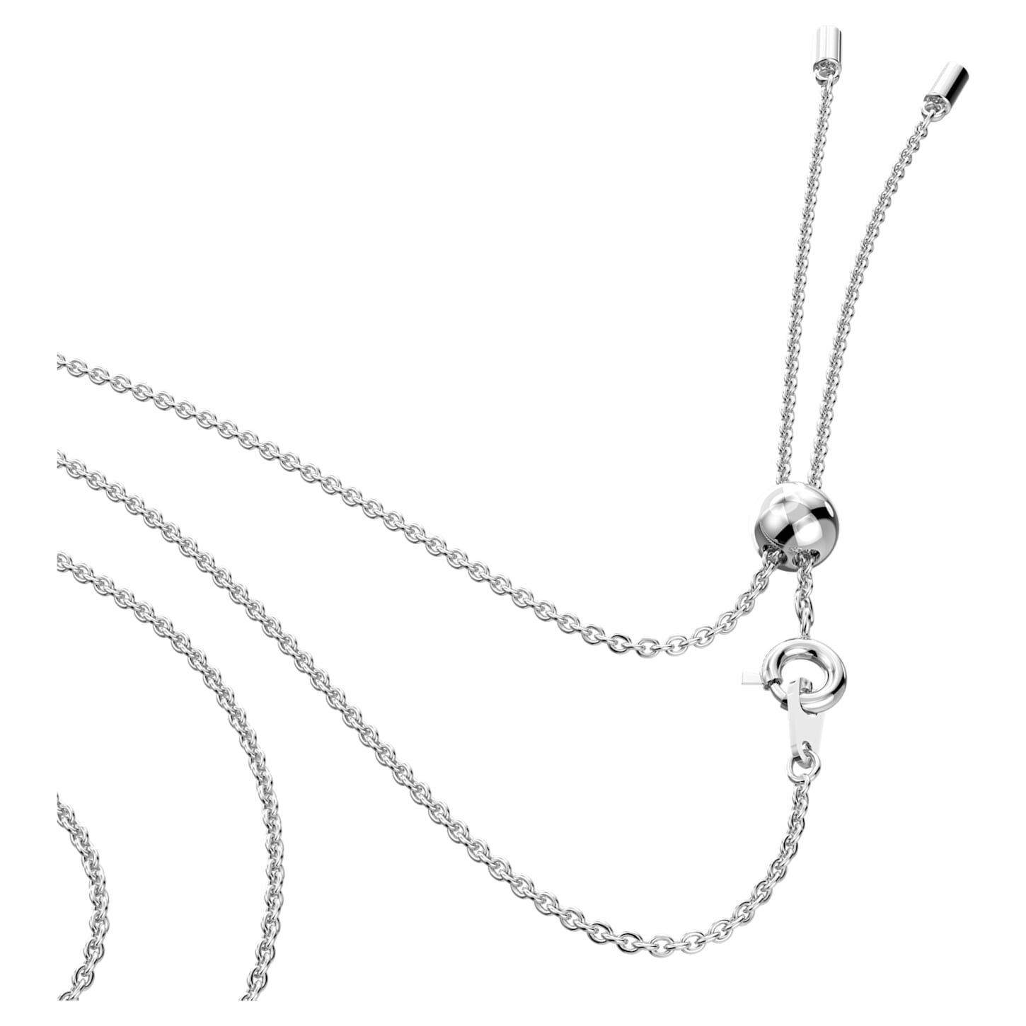 Generation - White Silver - Long Necklace - Swarovski