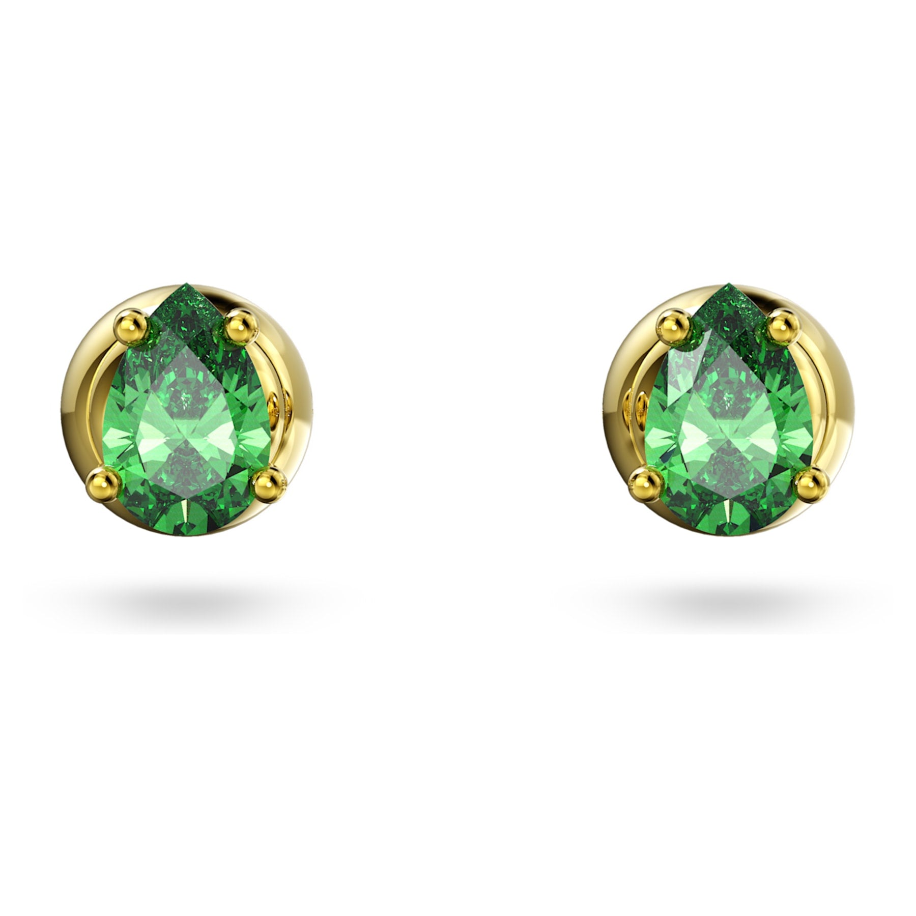Stilla - Golden Green - Earrings - Swarovski
