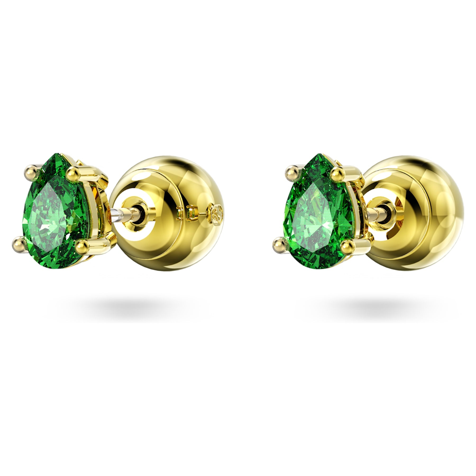 Stilla - Golden Green - Earrings - Swarovski