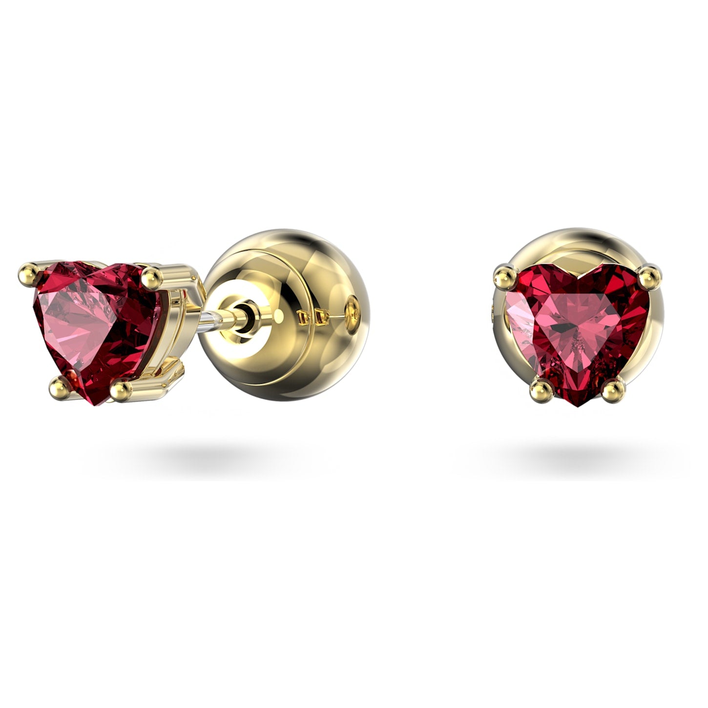 Stilla - Red Gold - Heart - Earrings - Swarovski