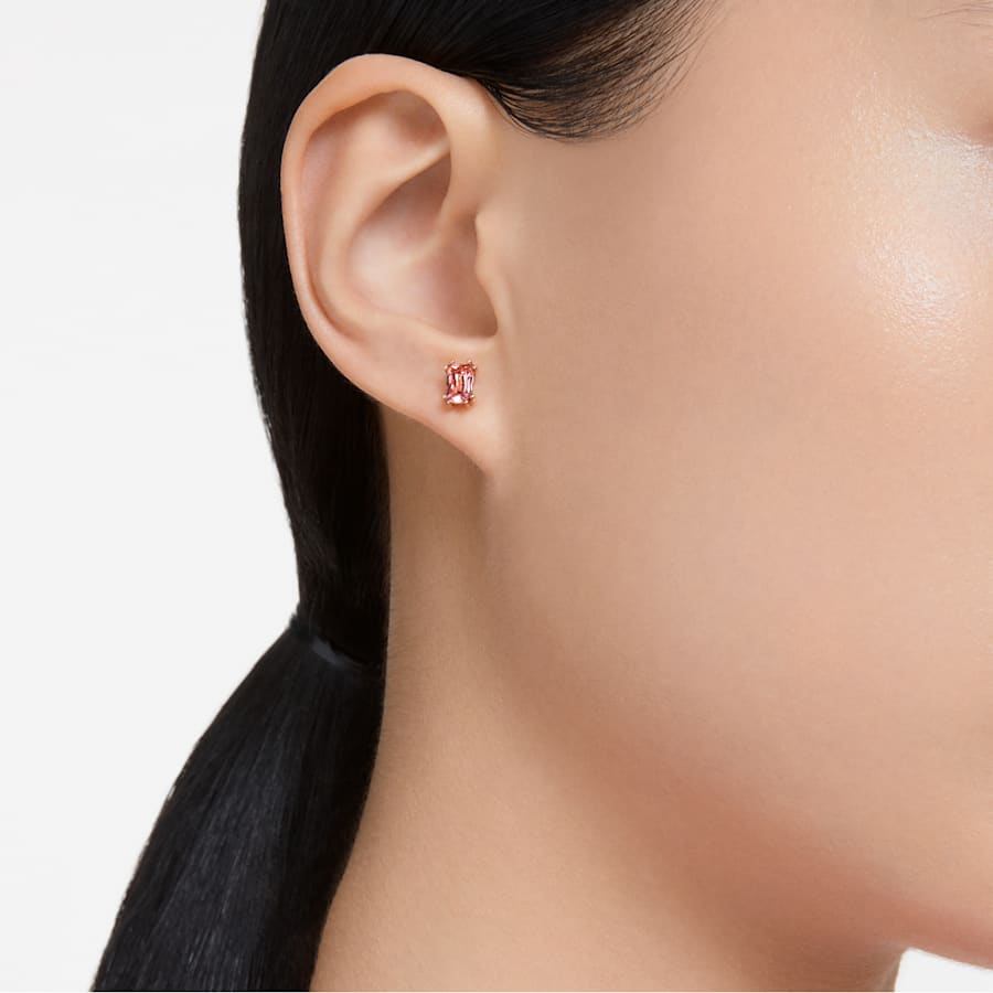 Stilla - Rose Gold Rose - Earrings - Swarovski