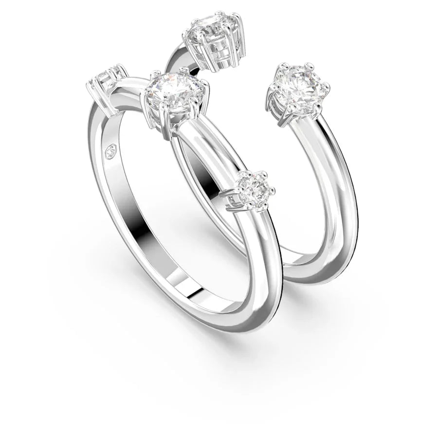 Constella Weiß-Silber-Damenring-Set – Swarovski-Ansicht 2