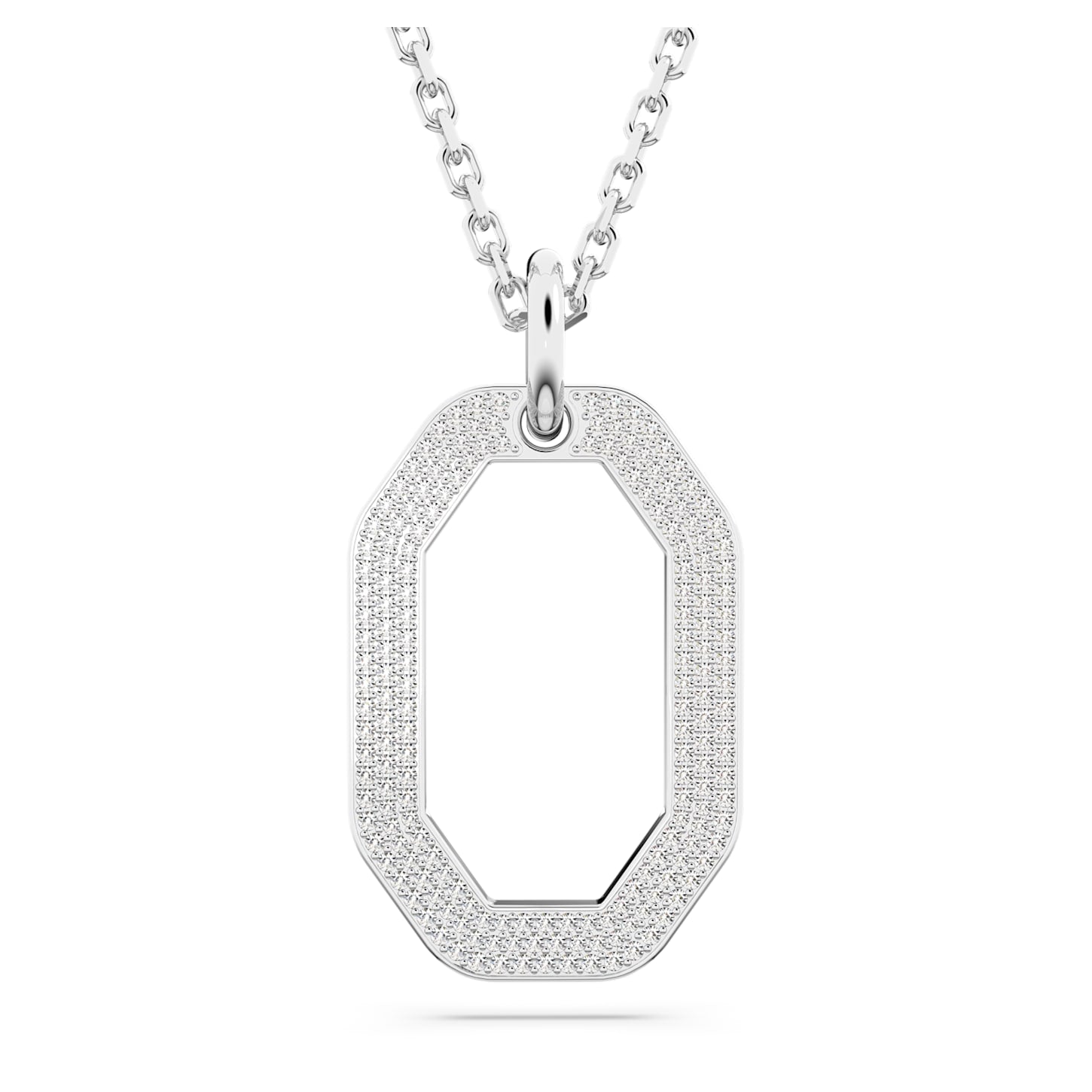 Dextera - White Silver - Necklace - Swarovski