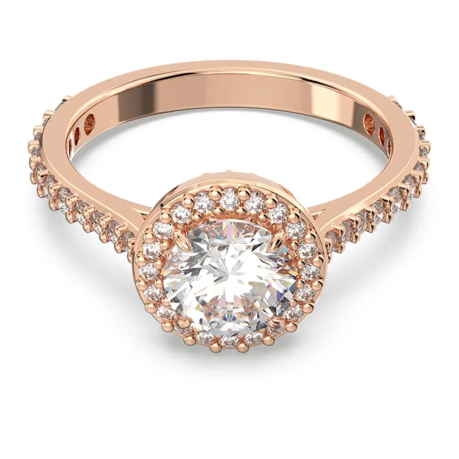 Swarovski Ring – Una Angelic – Rundschliff – Weiß und Rosé