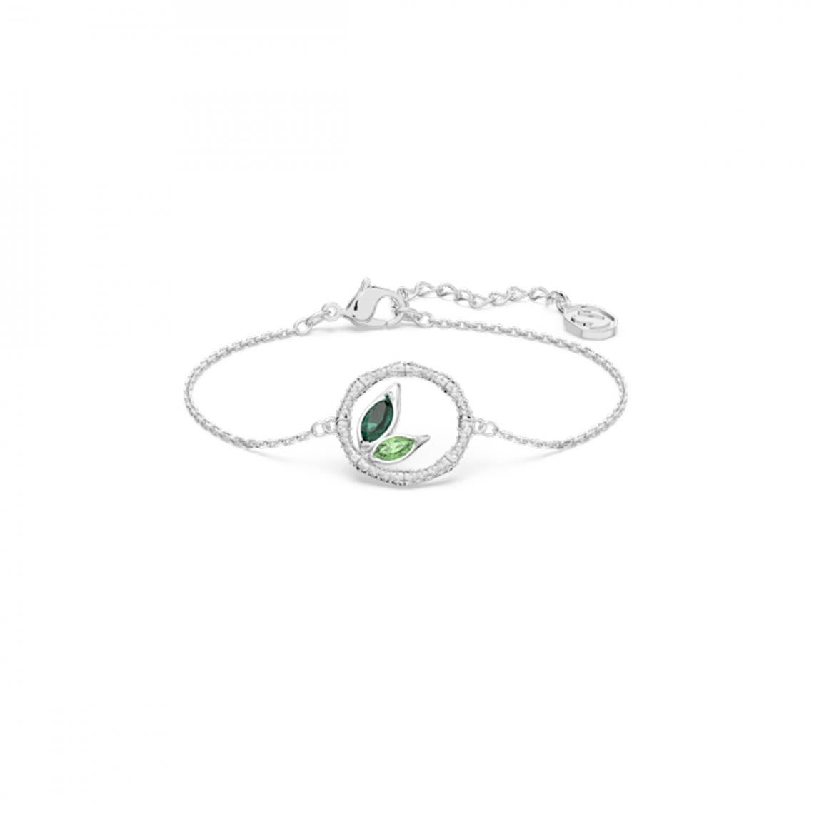 Dellium - Argenté Vert - Bracelet - Swarovski