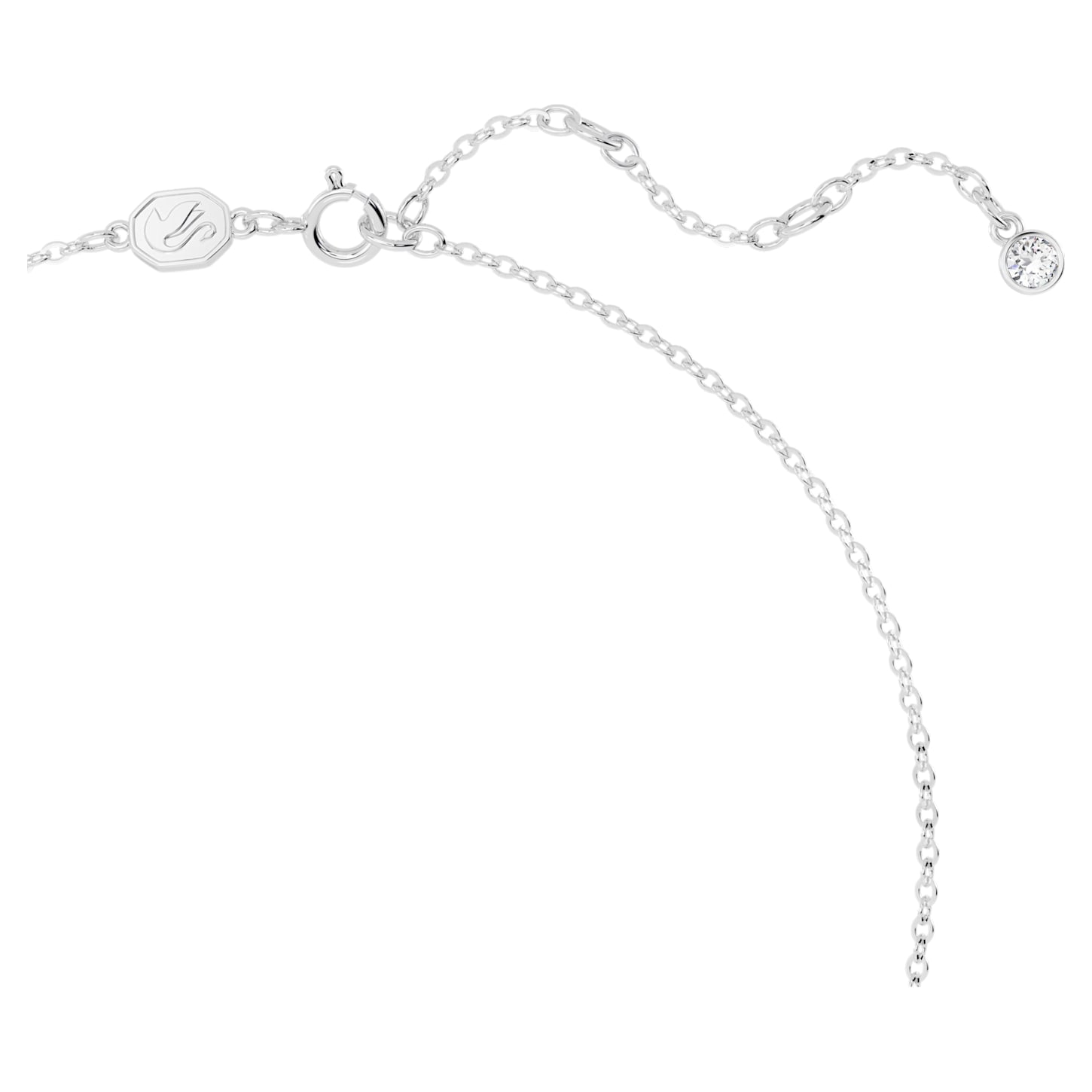 Volta - Knoten - Weißes Silber - Halskette - Swarovski