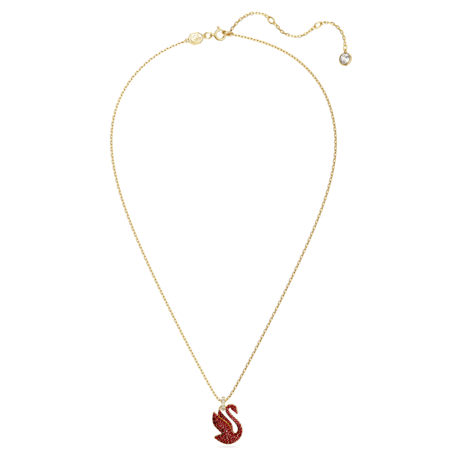 Iconic Swan - Medium - Red Gold - Pendant - Swarovski