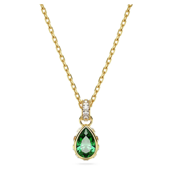 Swarovski medál - Chroma - Körte szabású - zöld és arany