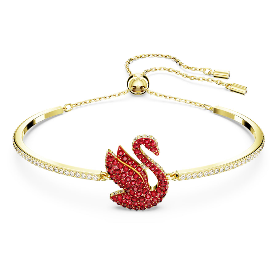 Iconic Swan - Golden Red - Bangle Bracelet - Swarovski
