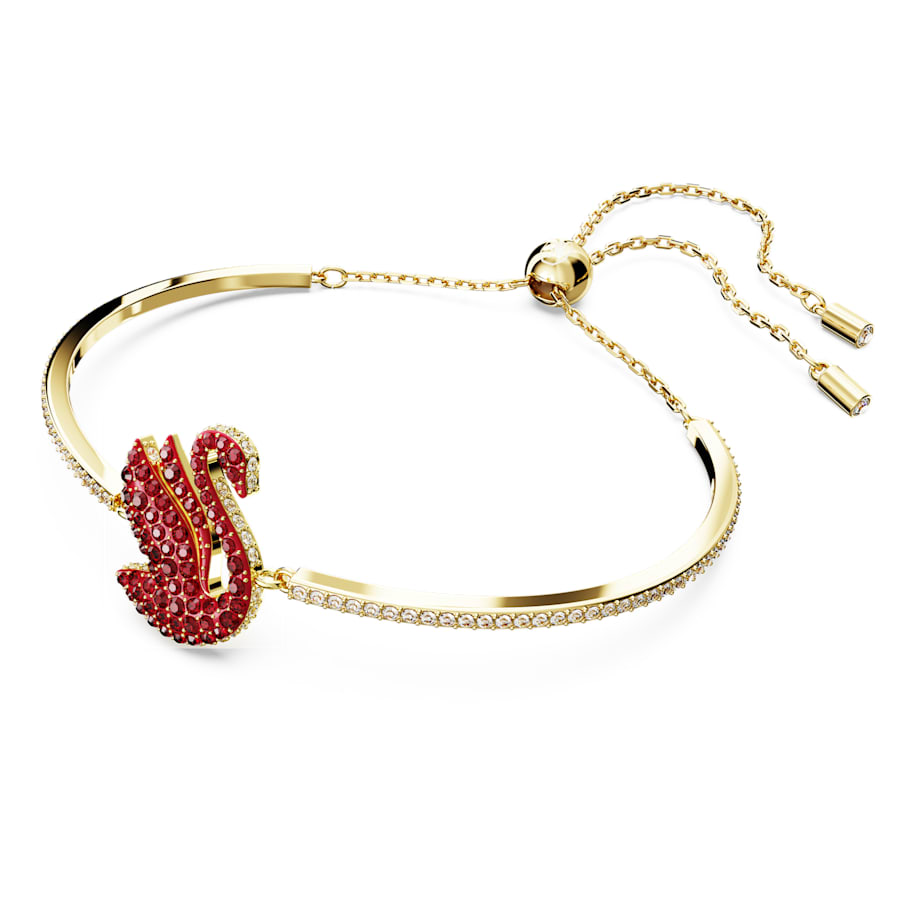 Iconic Swan - Golden Red - Bangle Bracelet - Swarovski