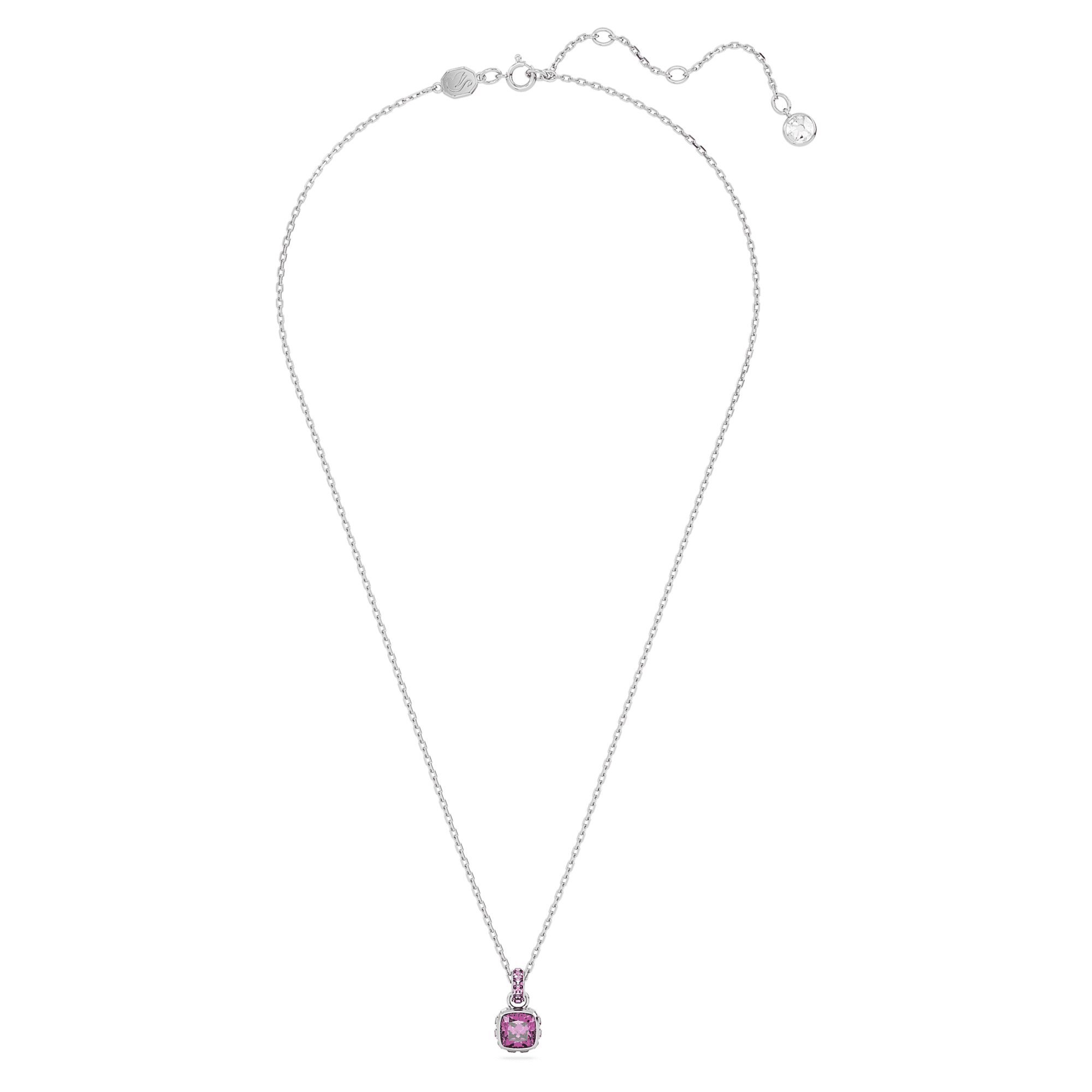 Birthstone - February - Silver purple - Necklace - Swarovski