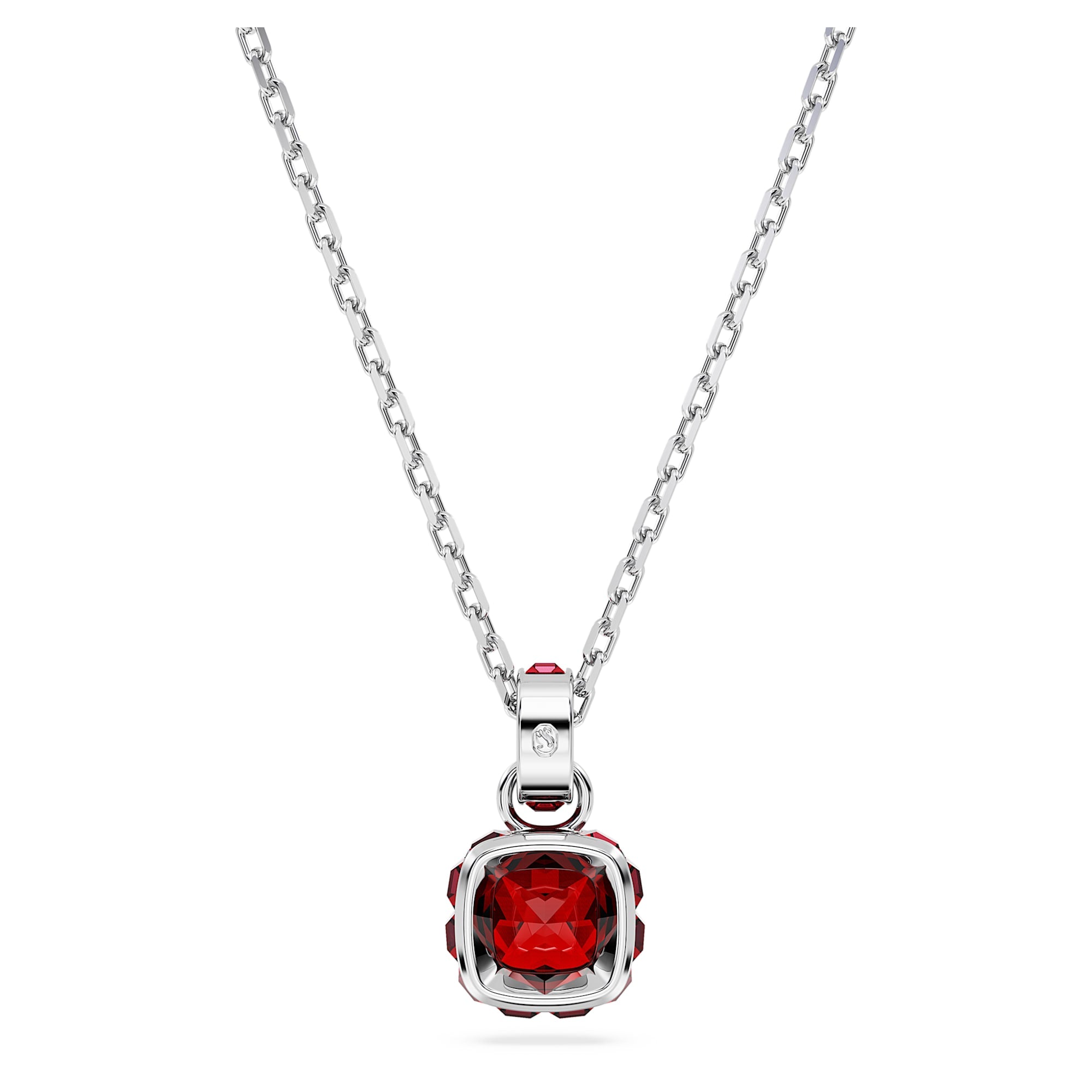 Birthstone - Janvier - Rouge Argenté - Collier - Swarovski