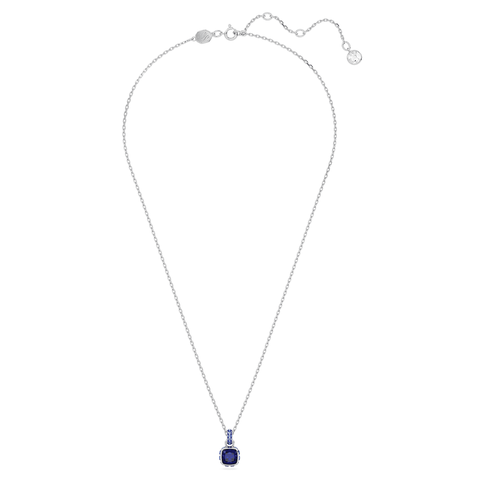 Birthstone - September - Silver Blue - Necklace - Swarovski