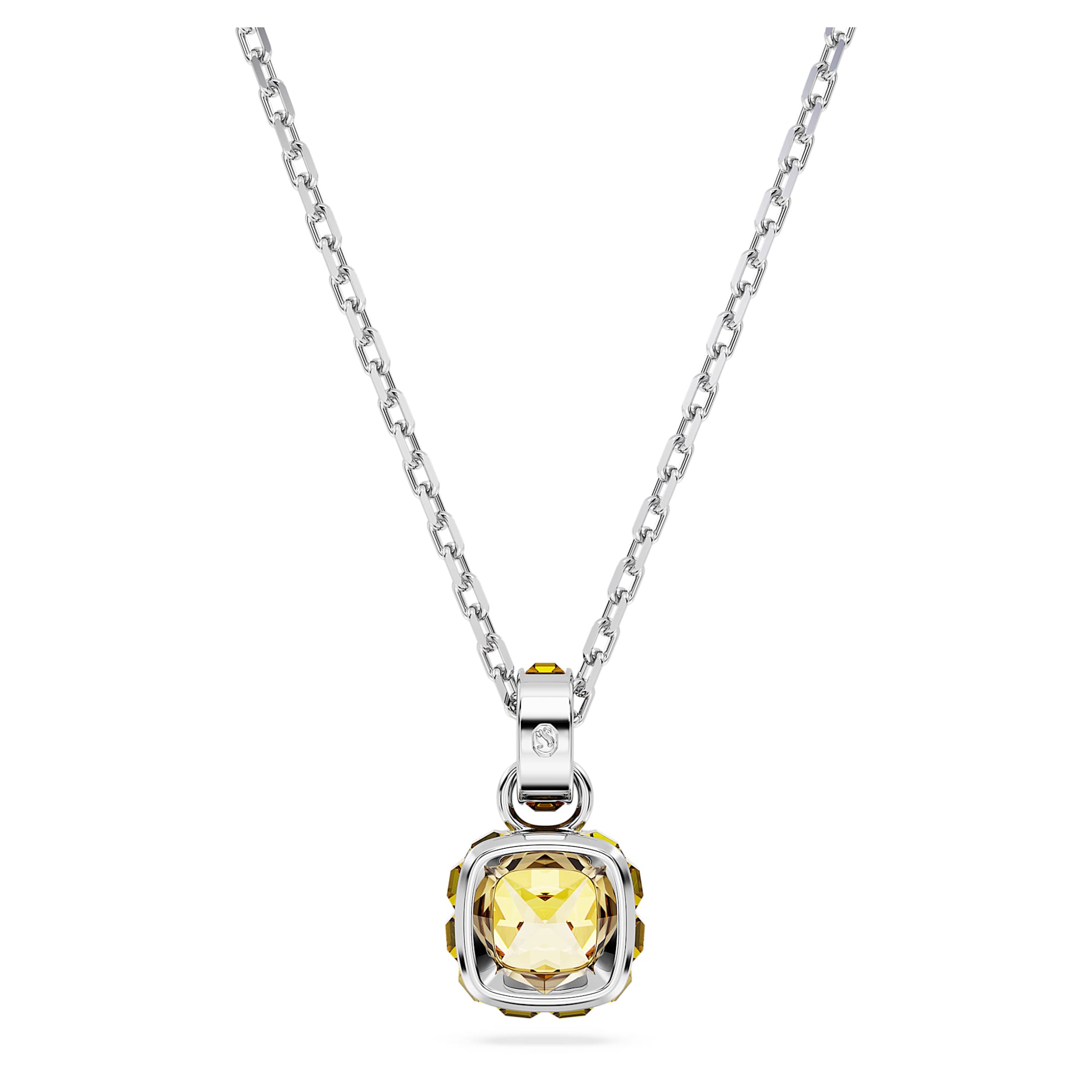 Birthstone - November - Silver yellow - Necklace - Swarovski