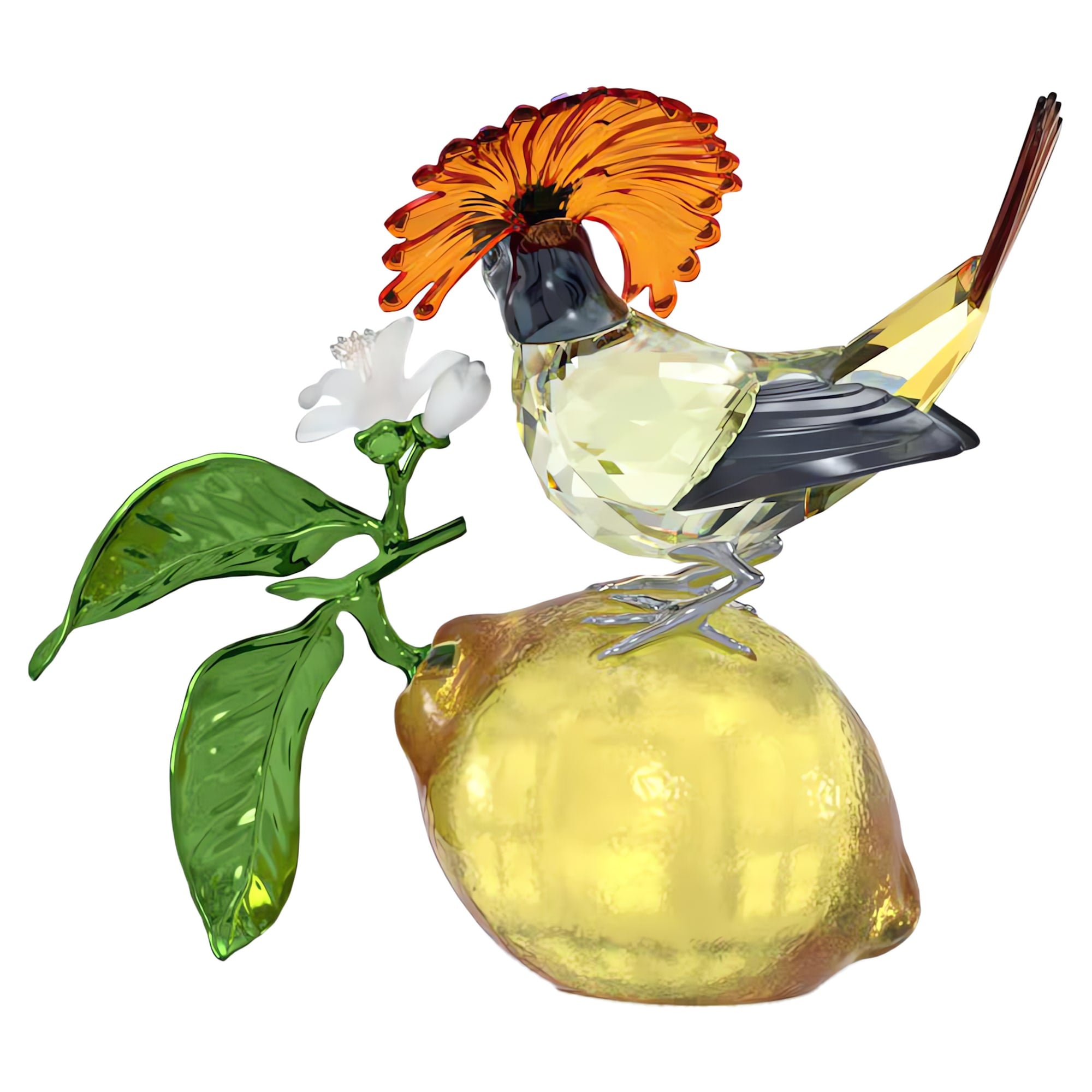 Idyllia - Bird on Lemon - Figurine - Swarovski