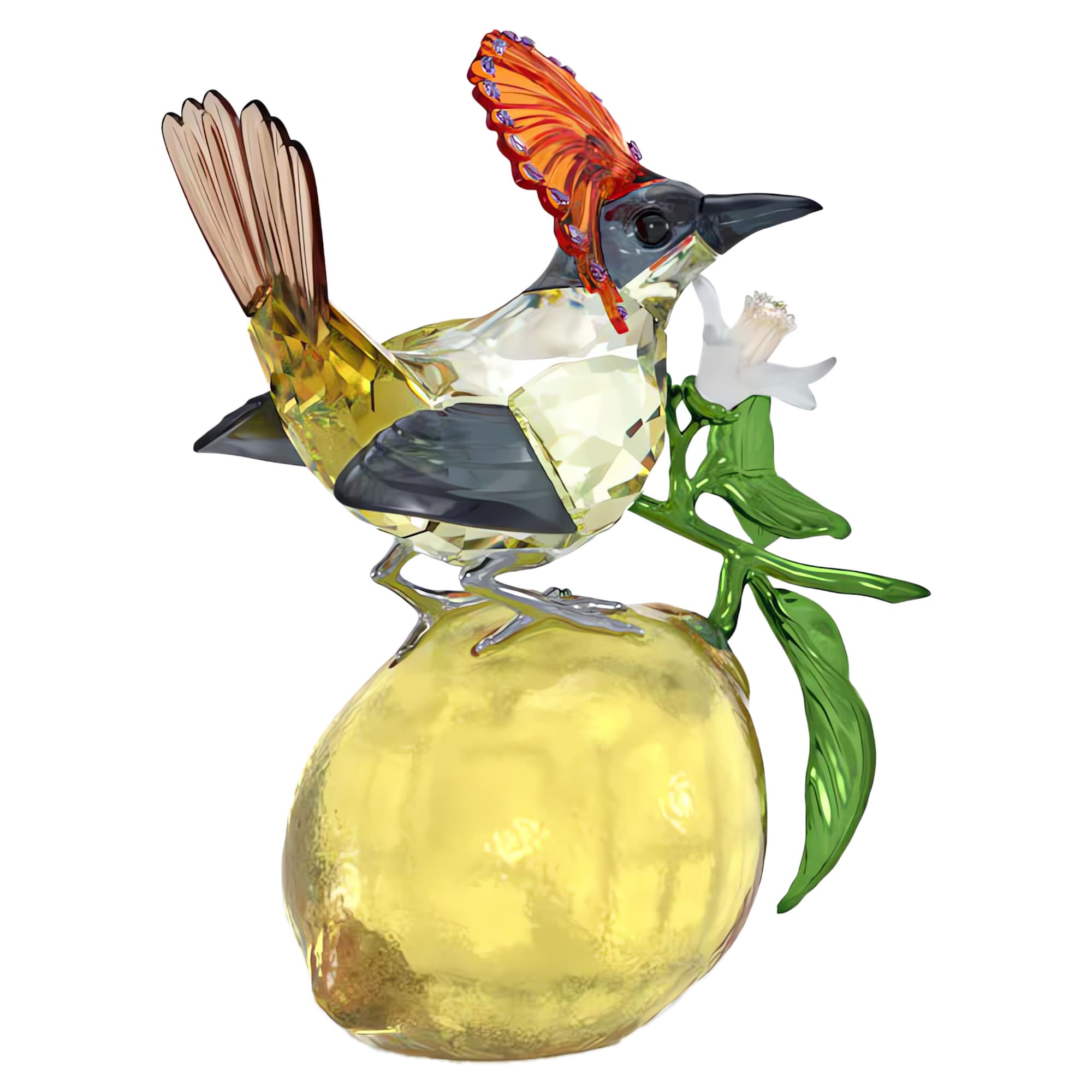 Idyllia - Bird on Lemon - Figurine - Swarovski