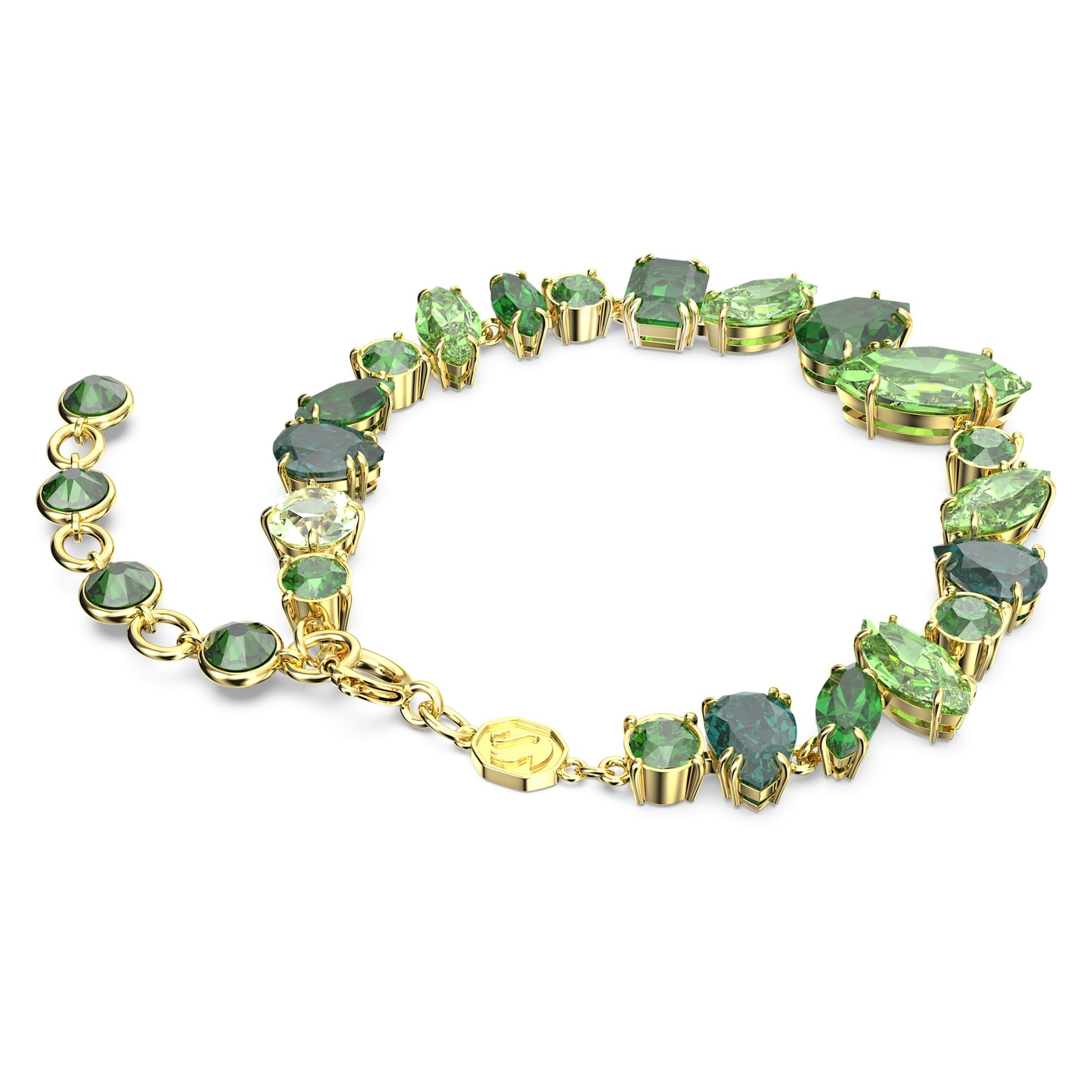 Gema - Golden Green - Armband - Swarovski