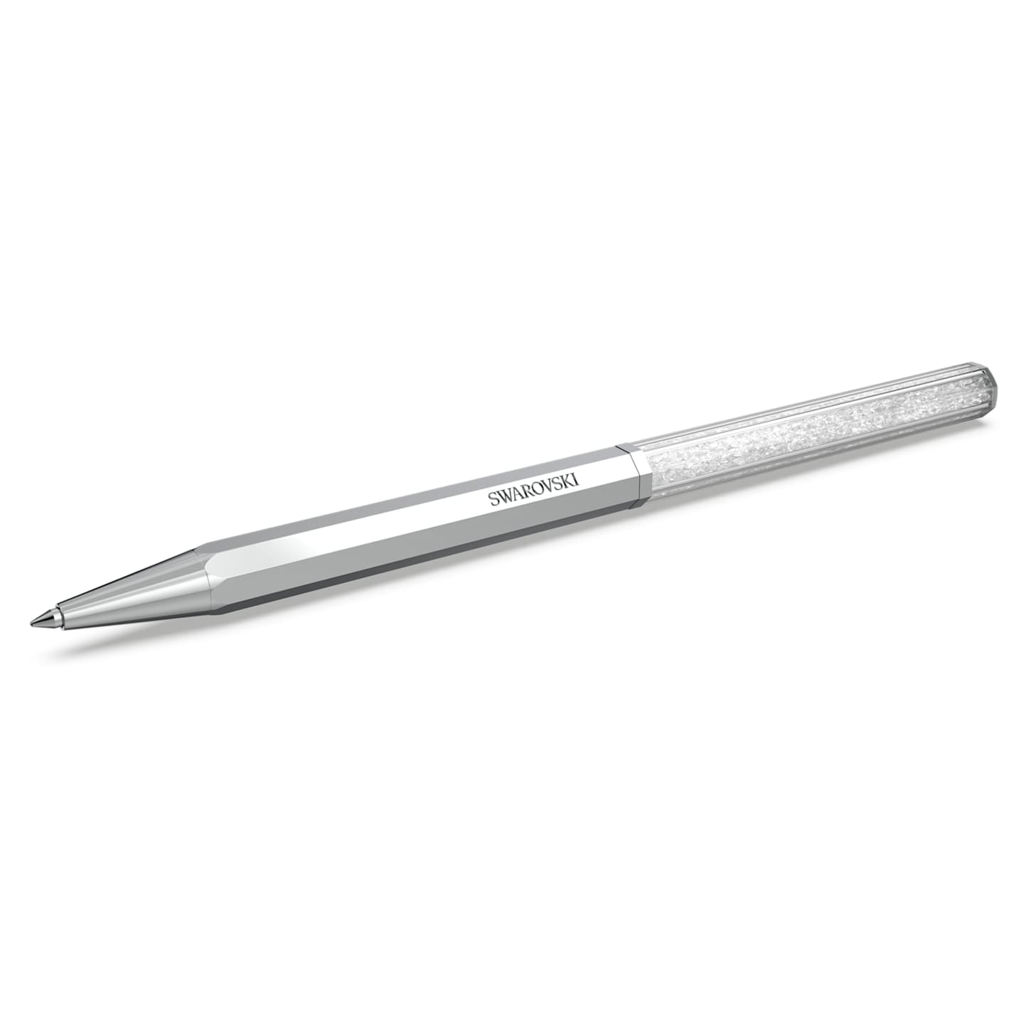 Crystalline - Octagonal - Silver - Ballpoint Pen - Swarovski