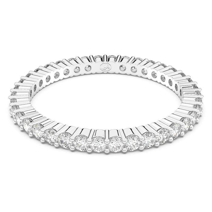 Swarovski gyűrű - Mátrix - Kerek szabású - Fehér és ezüst