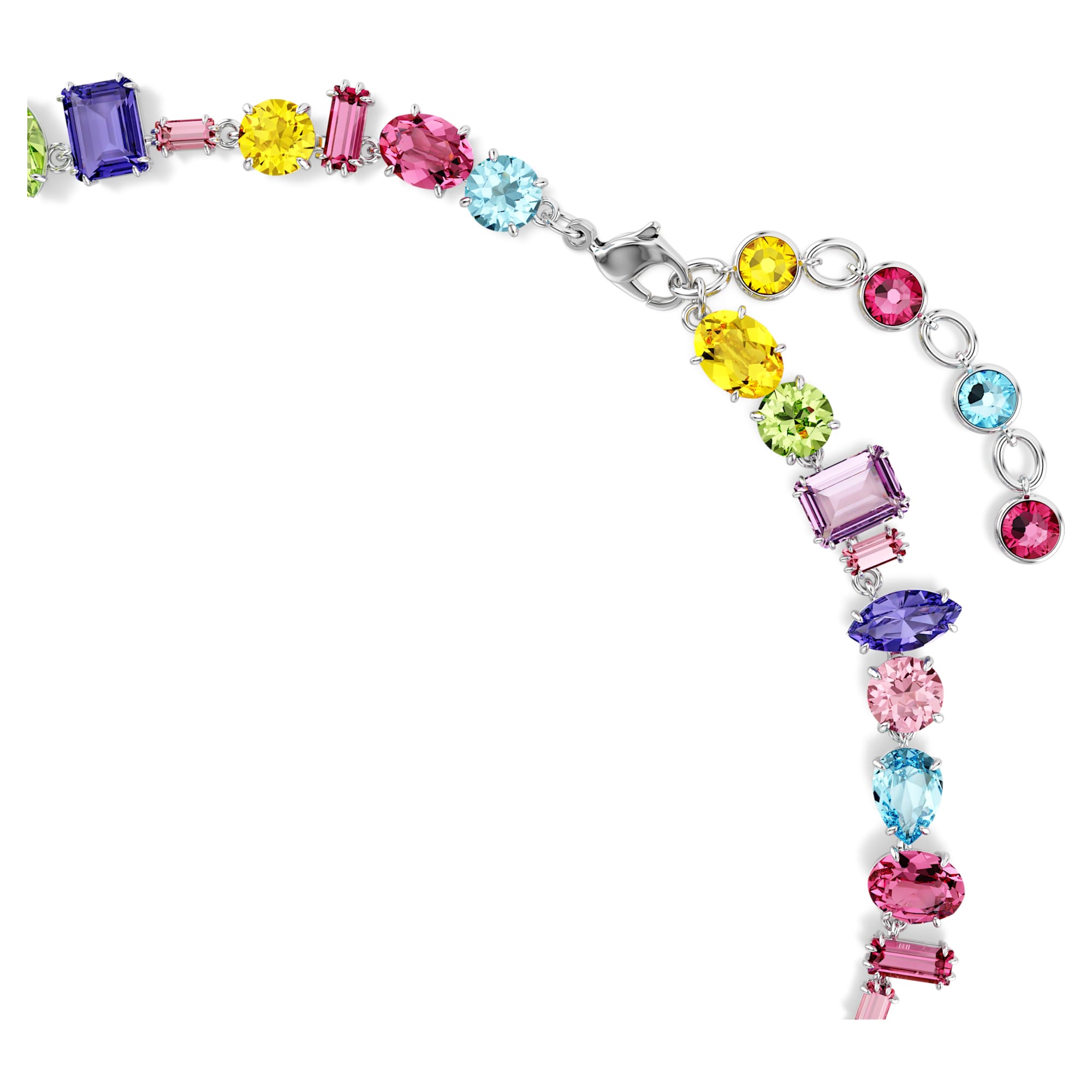 Gema - Multicolor Silver - Necklace - Swarovski