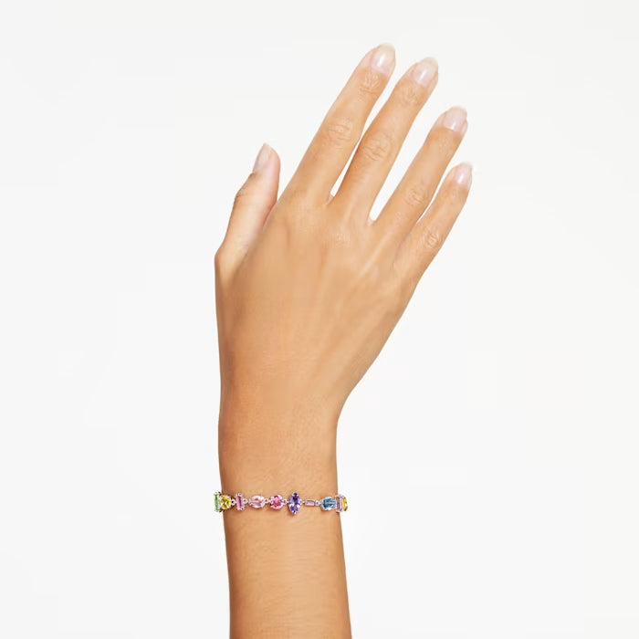 Gema - Silver multicolor - Bracelet - Swarovski