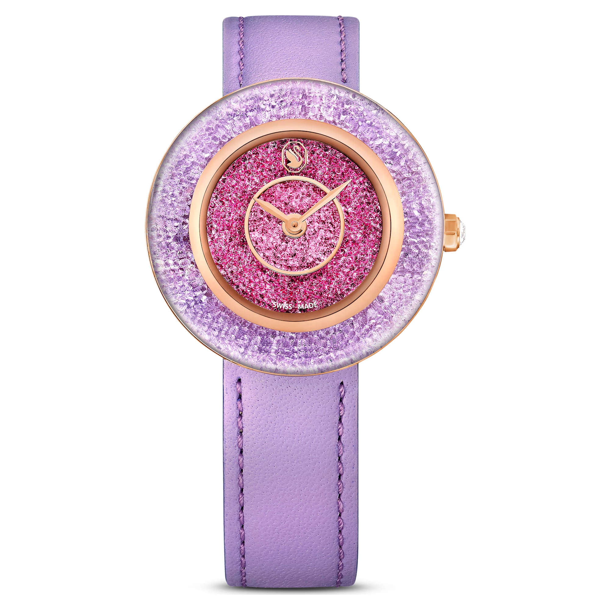 Crystalline Luster - Violet Gold Rose - Watch - Swarovski