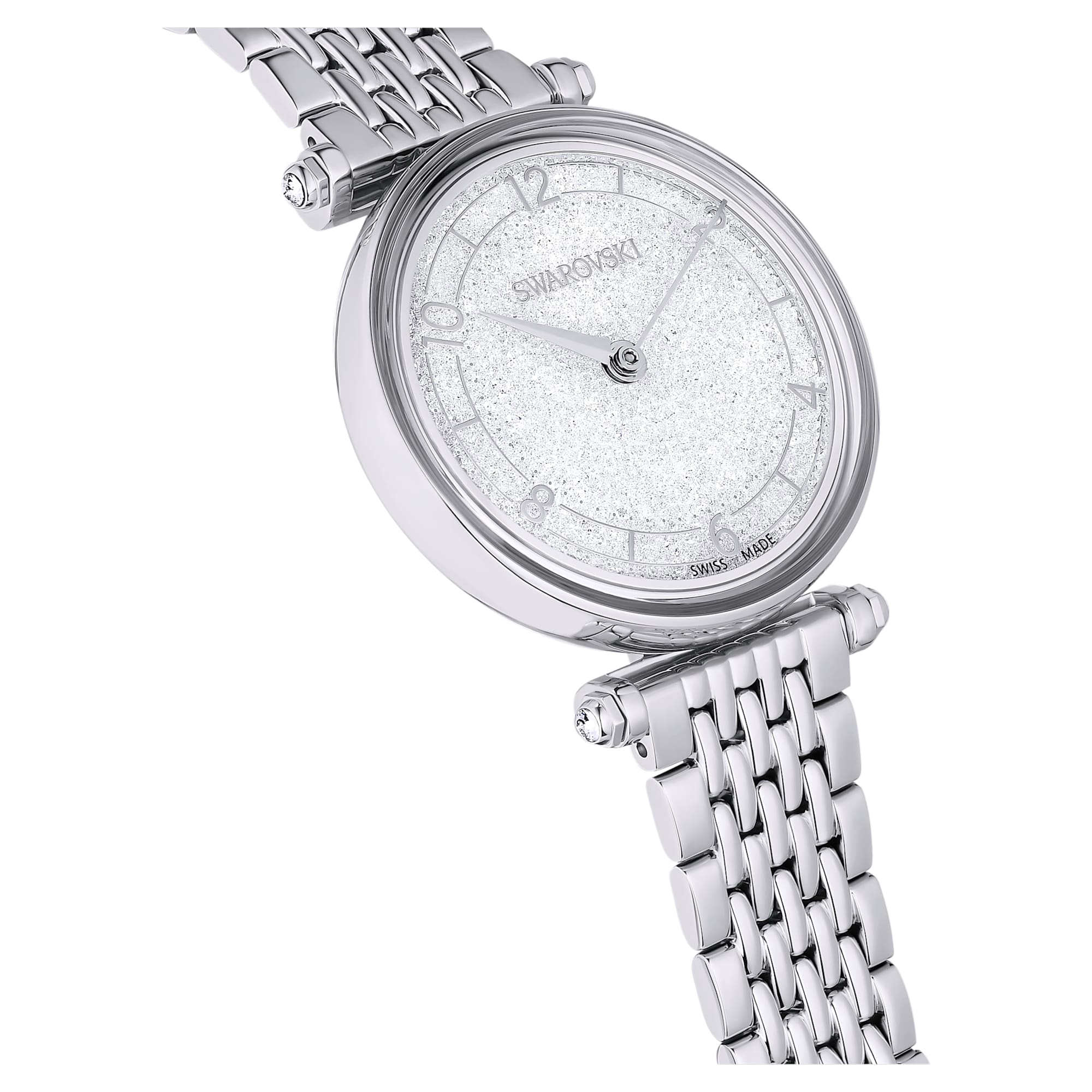 Crystalline Wonder - Weißes Silber - Uhr - Swarovski
