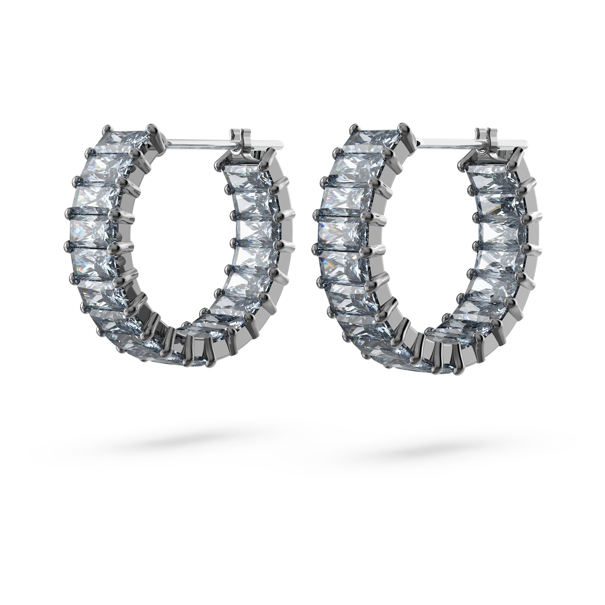 Matrix - Silver Gray - Earrings - Swarovski