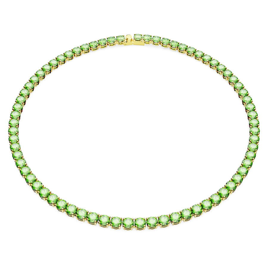 Matrix - Tennis - Golden Green - Necklace - Swarovski