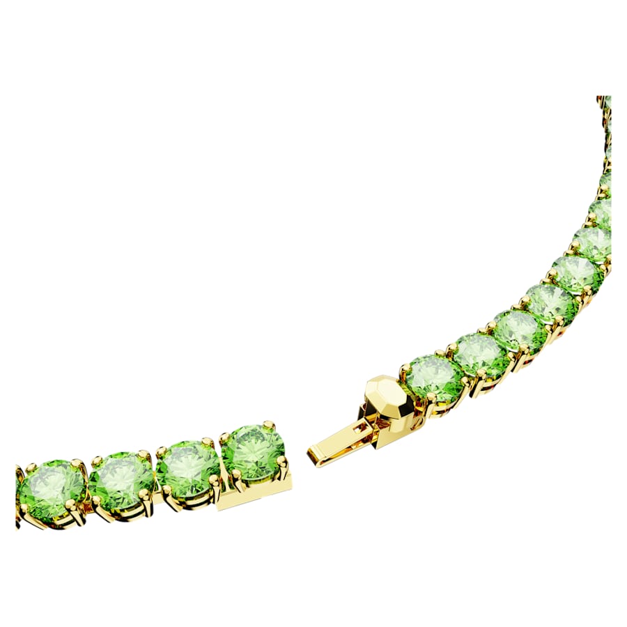 Matrix - Tennis - Golden Green - Necklace - Swarovski
