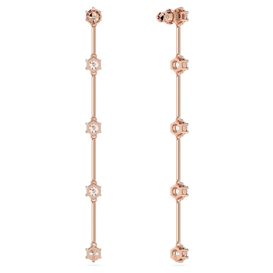 Constella - White Gold Rose - Dangle - Earrings - Swarovski