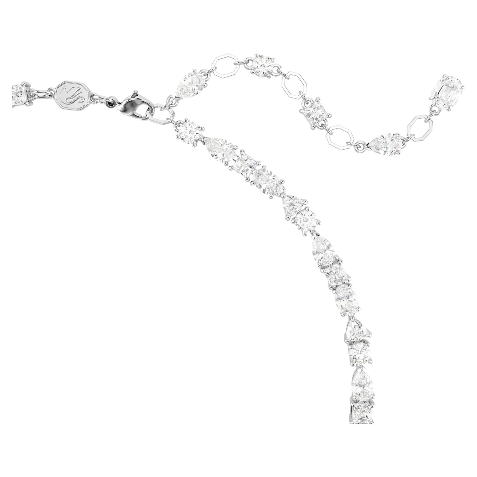 Mesmera - White Silver - Necklace - Swarovski