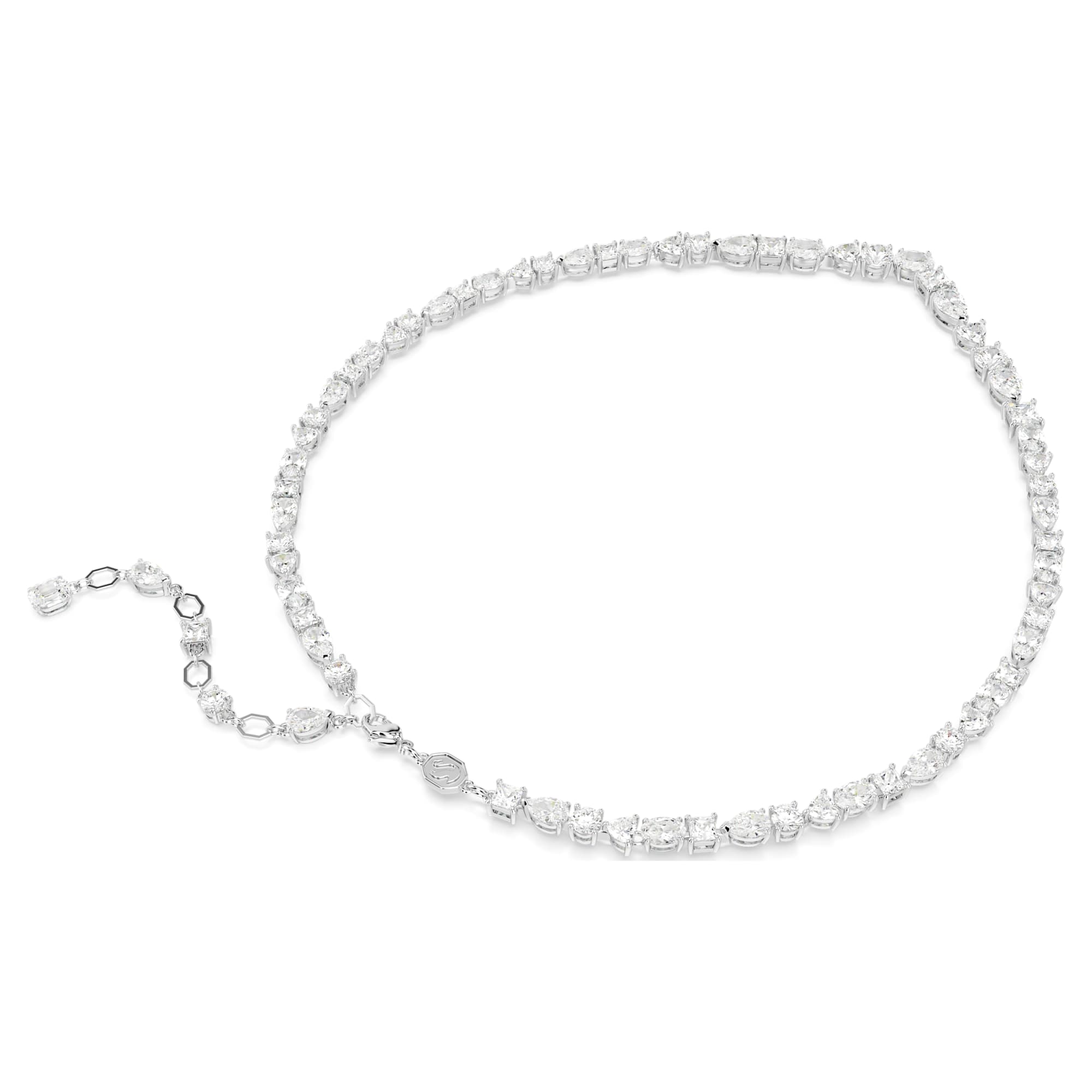 Mesmera - White Silver - Necklace - Swarovski