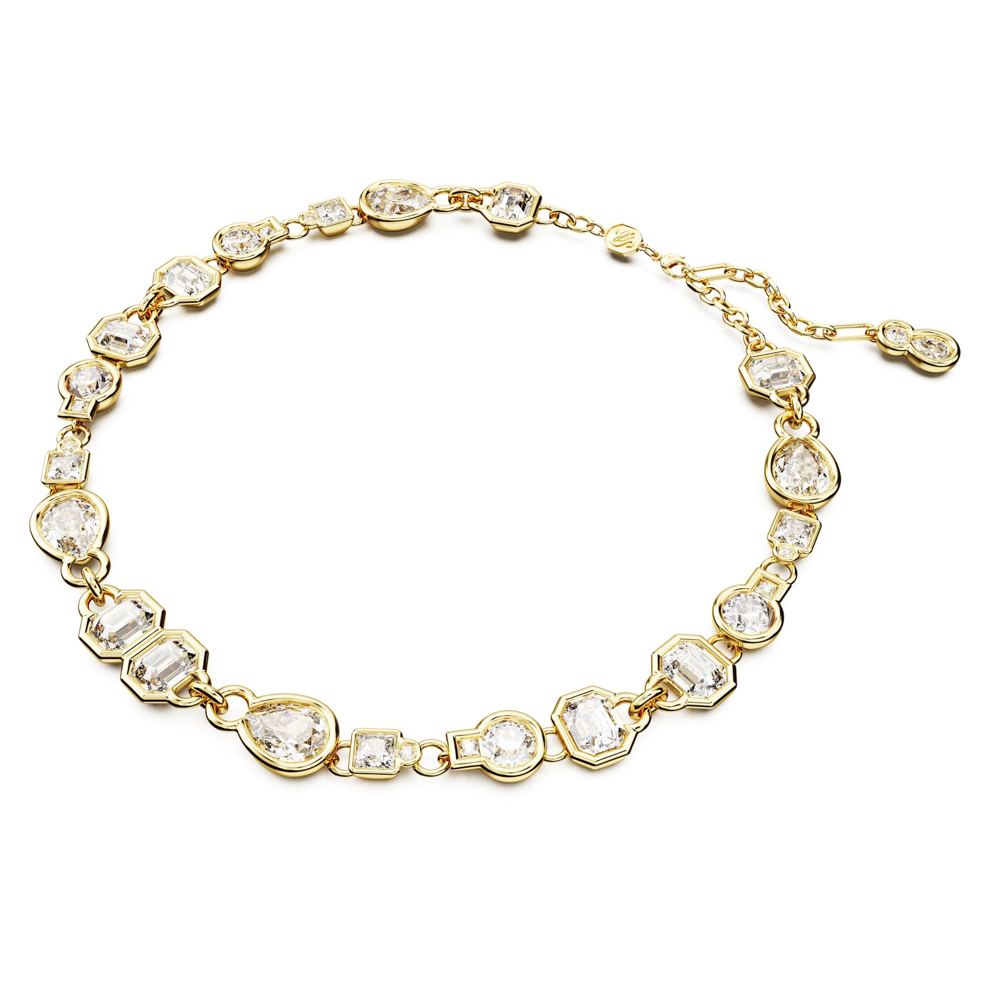 Dextera - Golden White - Necklace - Swarovski