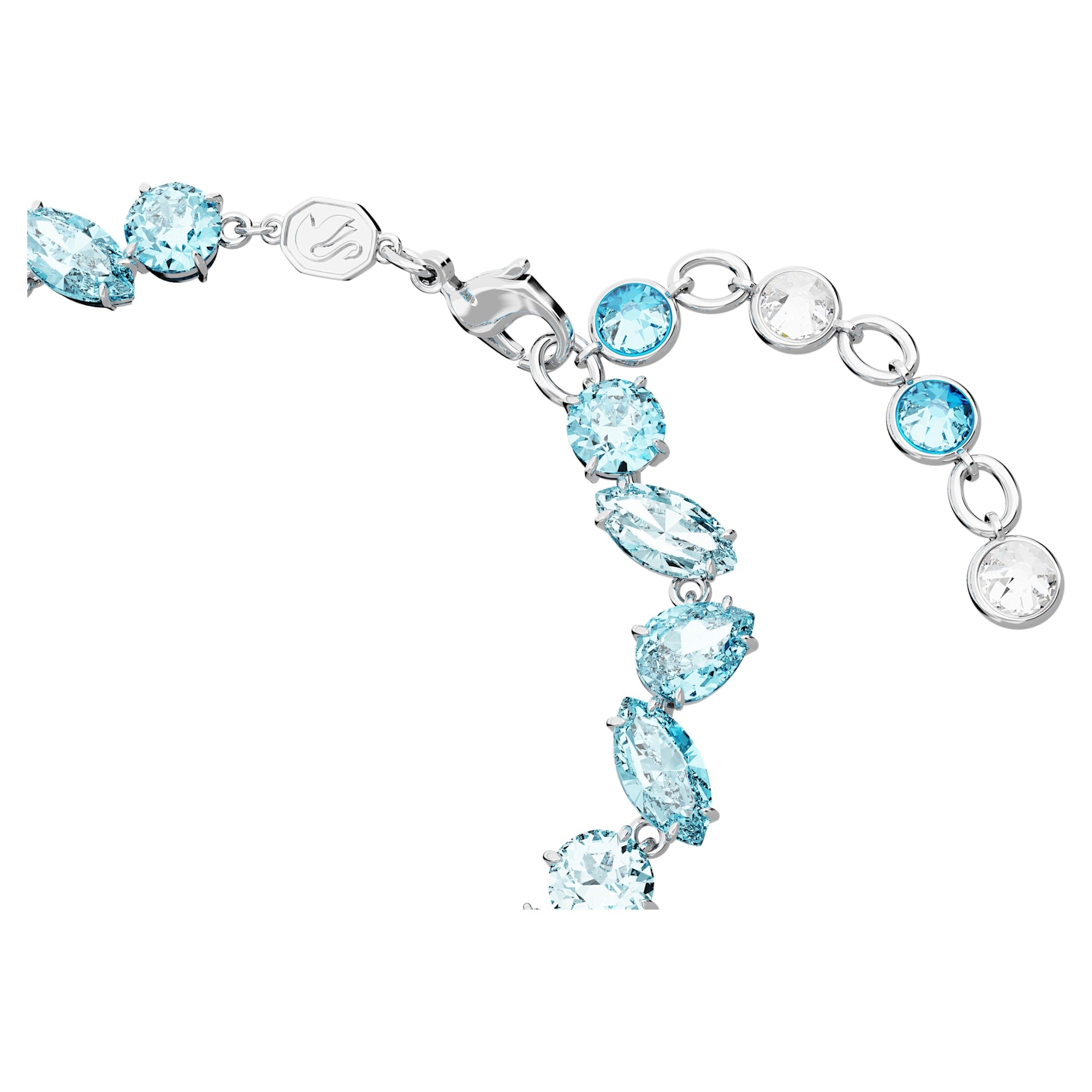 Gema - Bleu Argenté - Bracelet - Swarovski