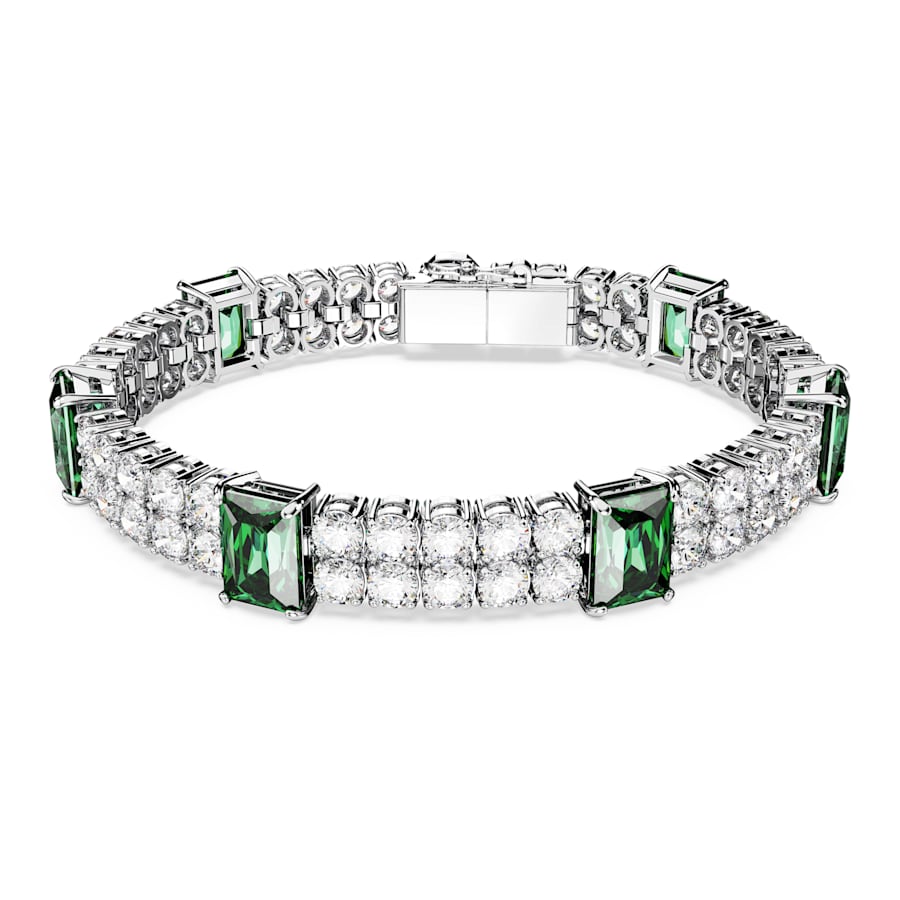 Matrix - Tennis - Silver Green - Bracelet - Swarovski
