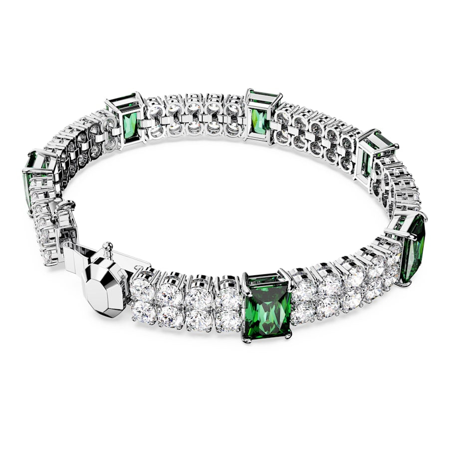 Matrix - Tennis - Silver Green - Bracelet - Swarovski