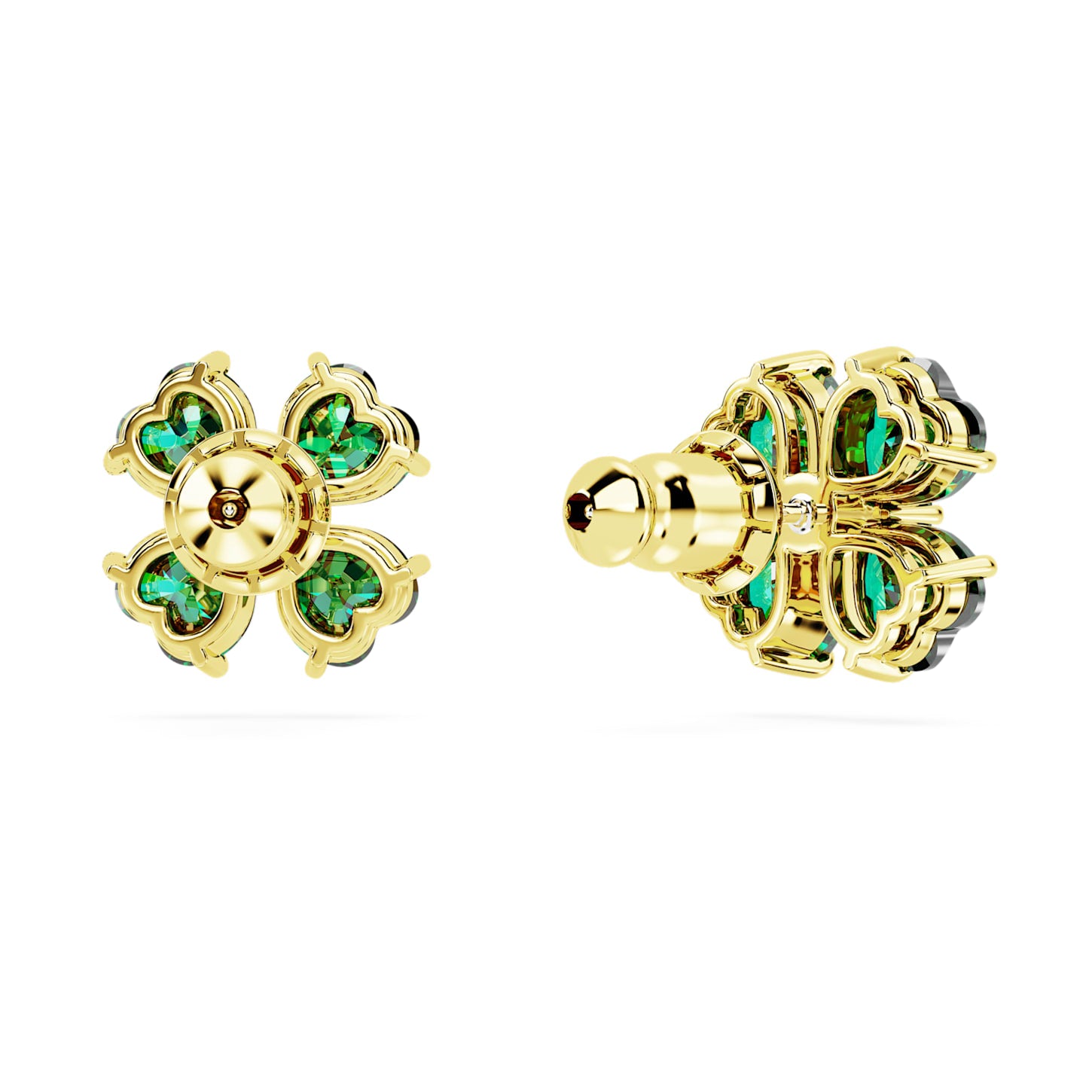Idyllia - Golden Green - Earrings - Swarovski