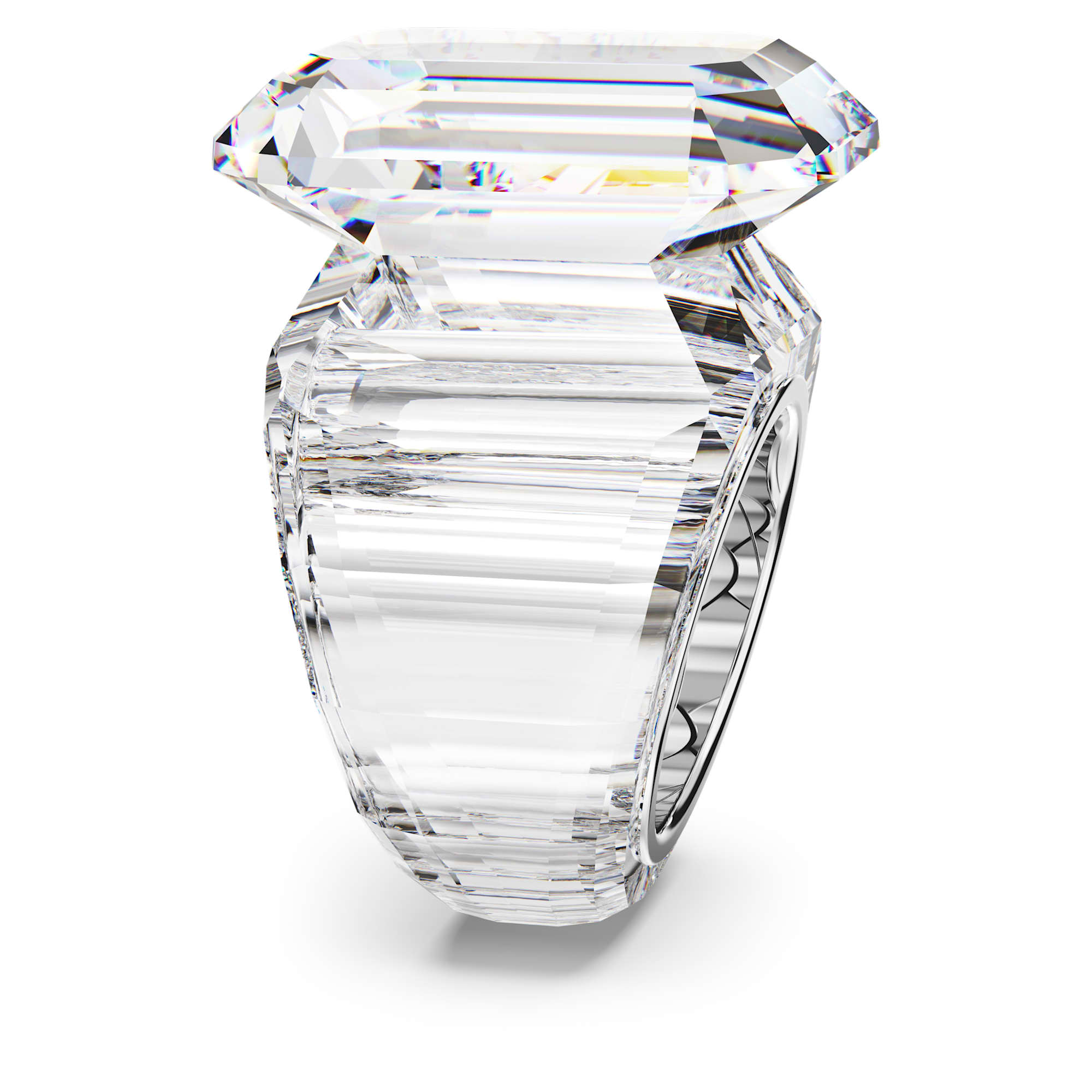 Lucent - Blanc - Octogonale - Bague - Swarovski