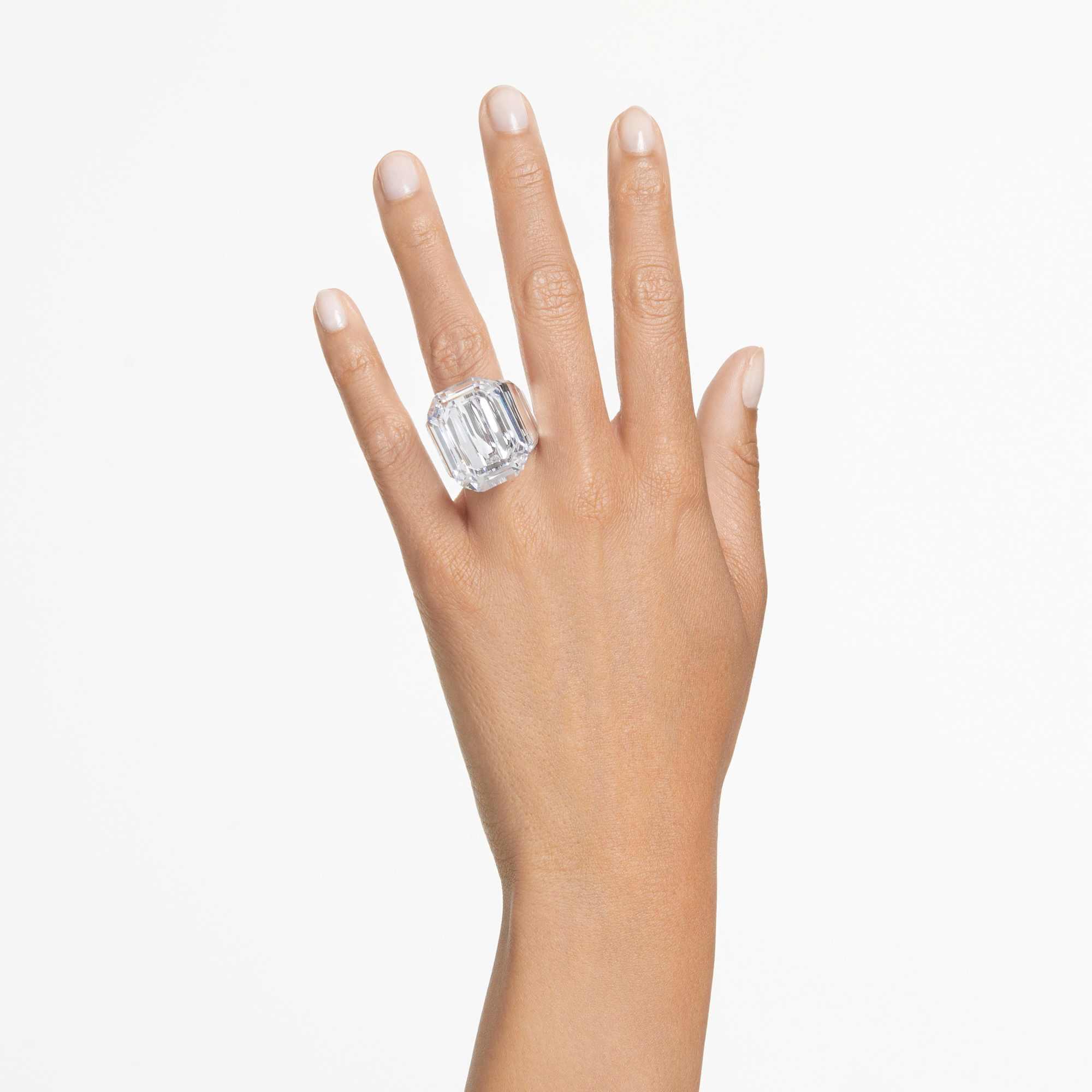 Swarovski-Ring – Lucent – Achteckiger Schliff – Weiß, Ansicht 2